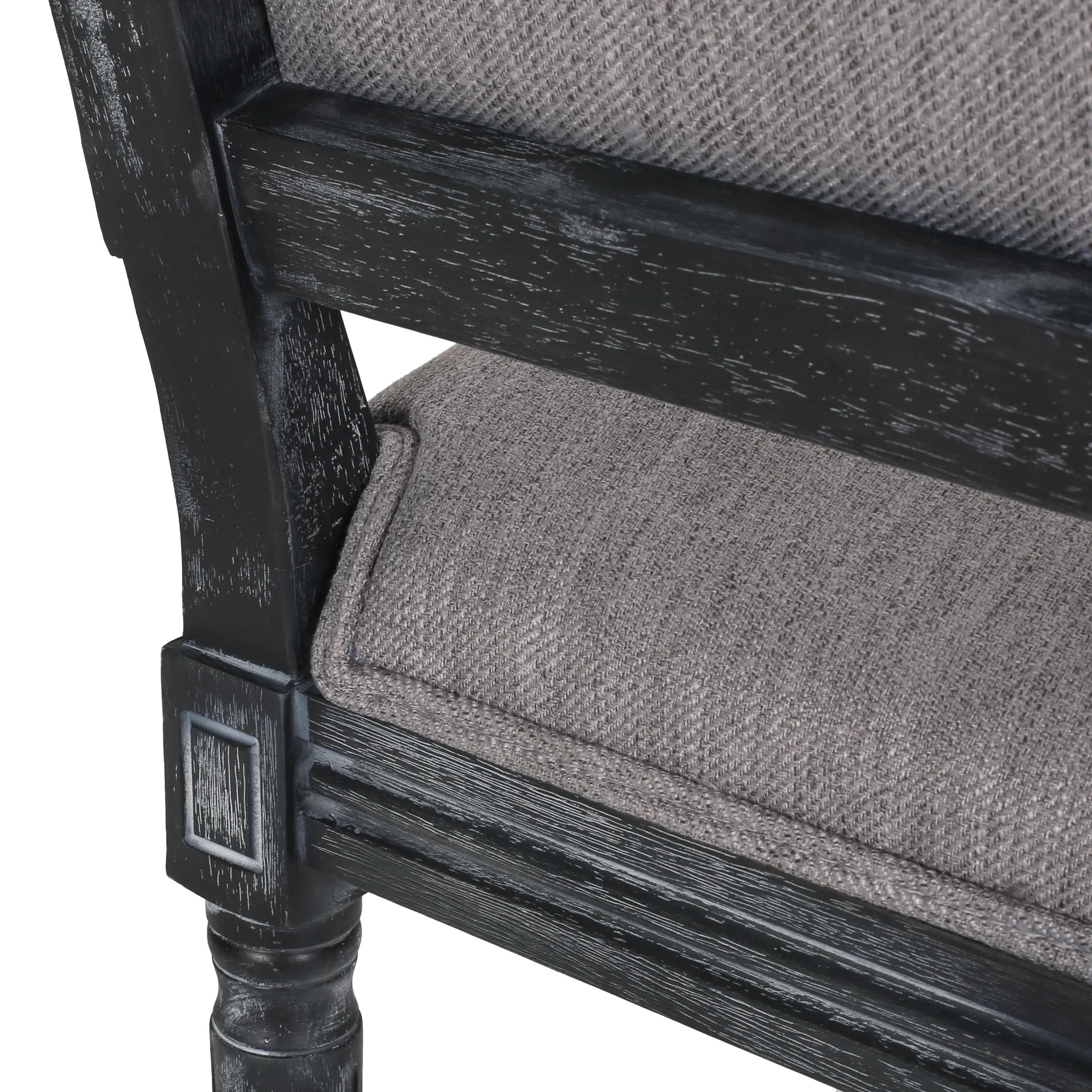 Fernleaf French Country Fabric Upholstered Wood Expandable 7 Piece Dining Set - furnishings