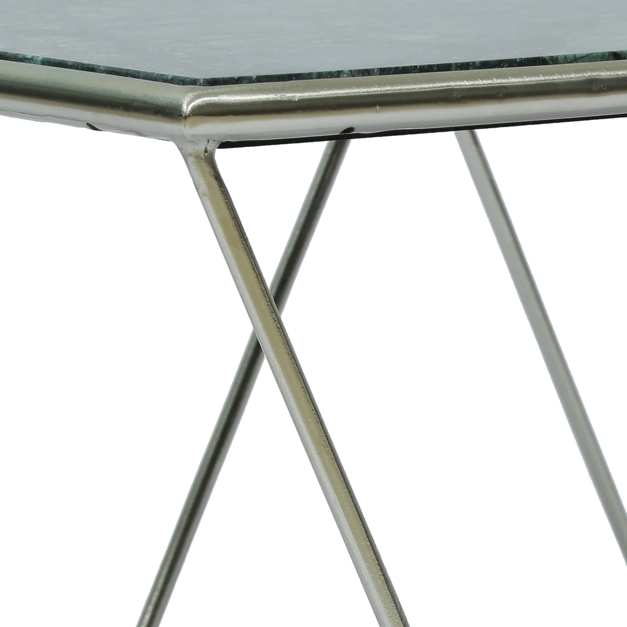 Massie Modern Glam Handcrafted Marble Top Coffee Table - furnishings