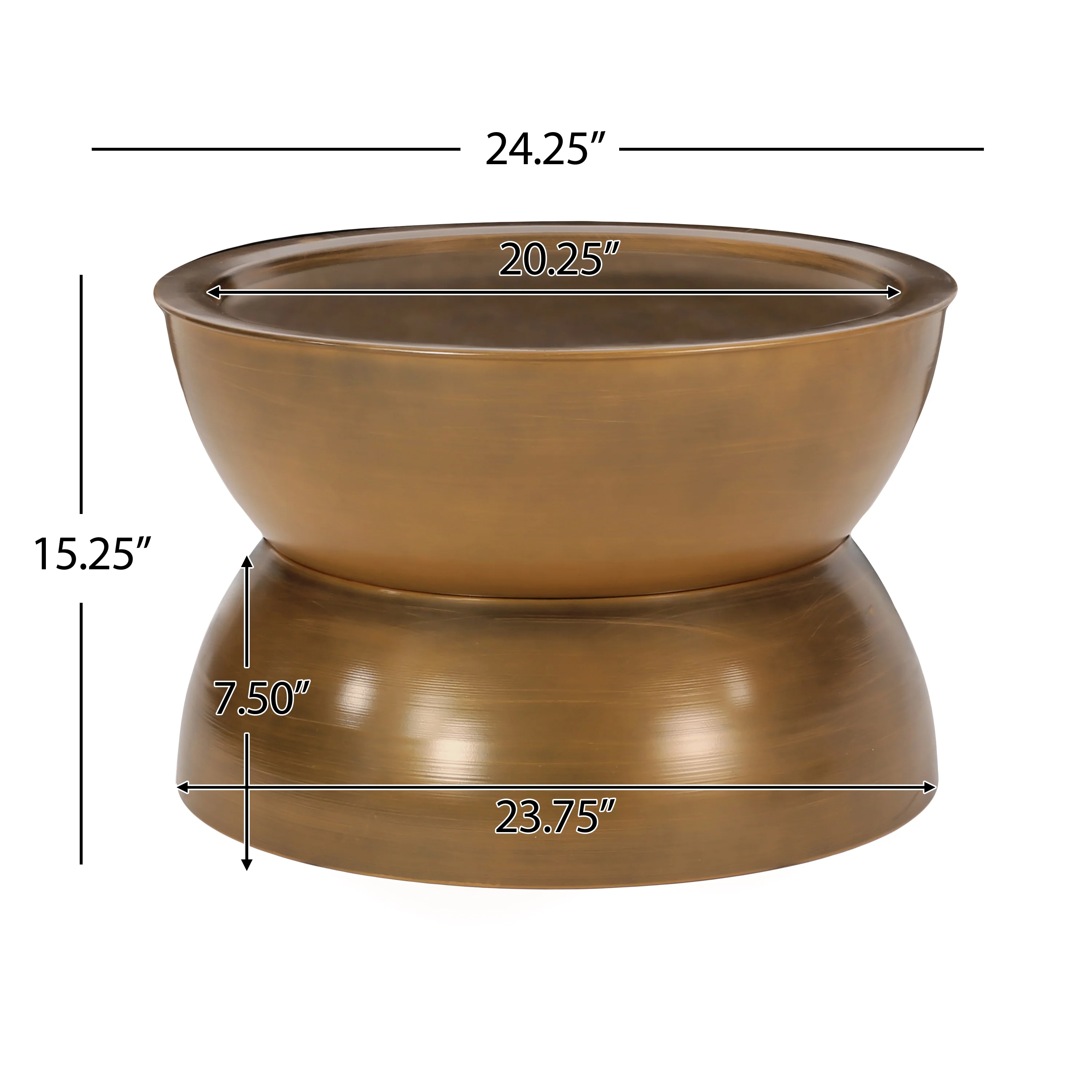 Sparling Modern Iron Hourglass Coffee Table - furnishings