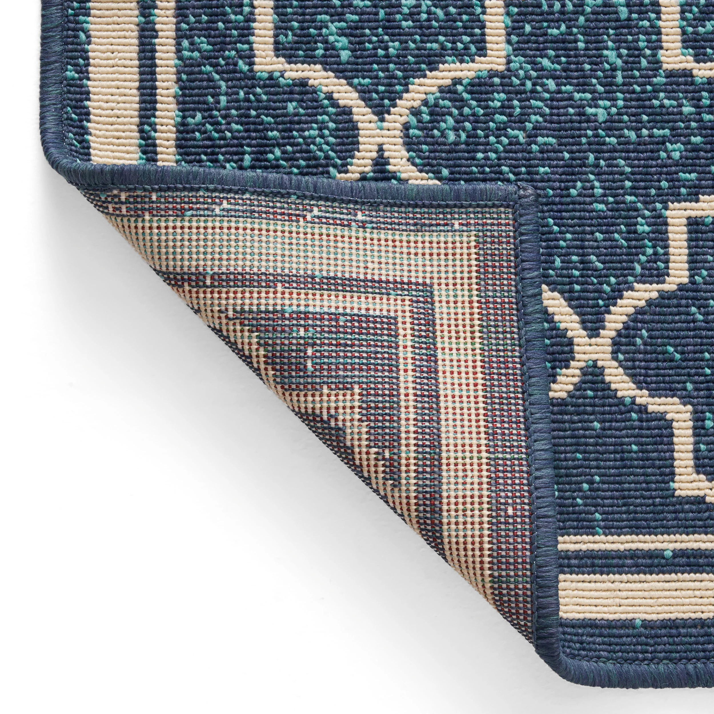Sweety Outdoor Ombre Area Rug, Blue and Ivory - furnishings