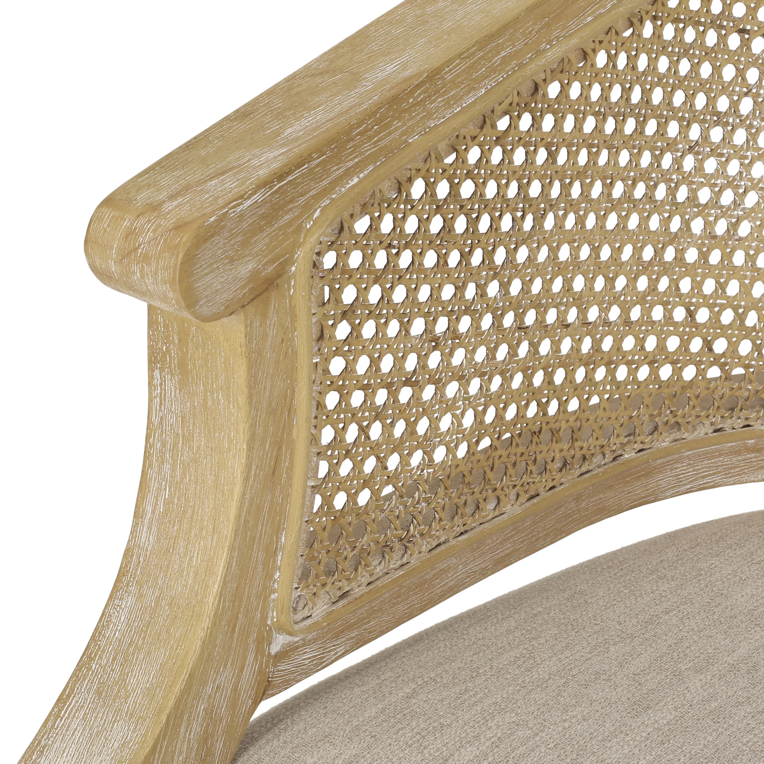 Velie French Country Wood and Cane Accent Chairs, Set of 2 - furnishings