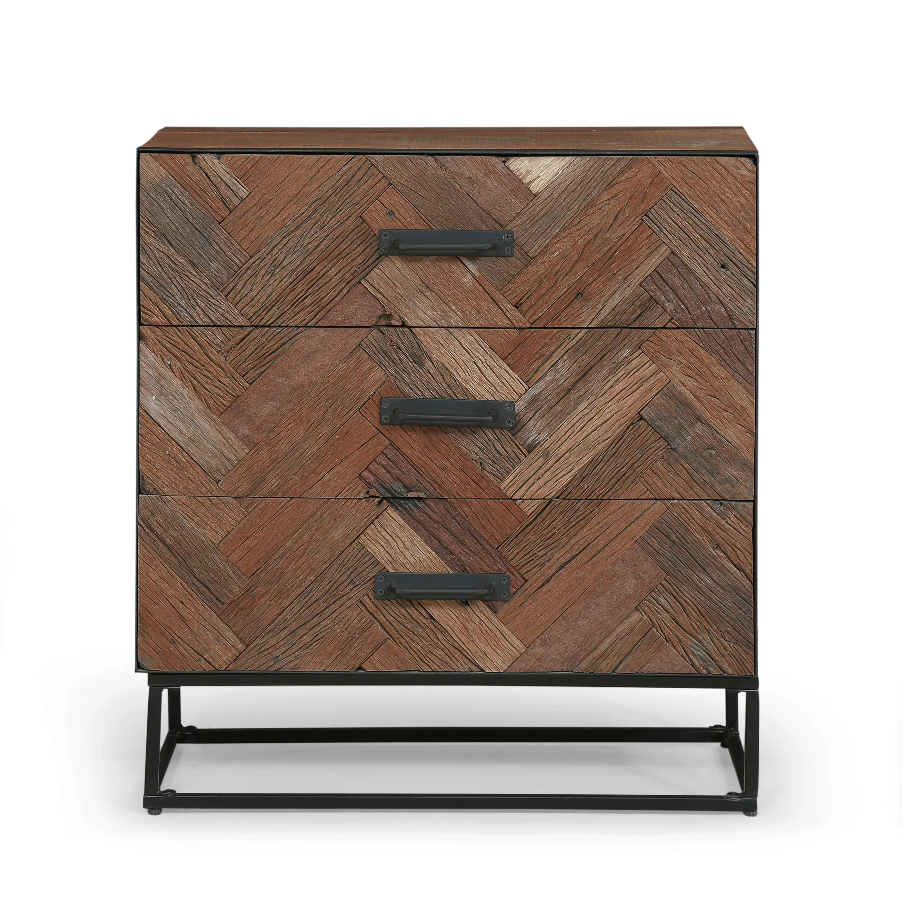 Chipper Handcrafted Boho Wood 3 Drawer Cabinet - furnishings