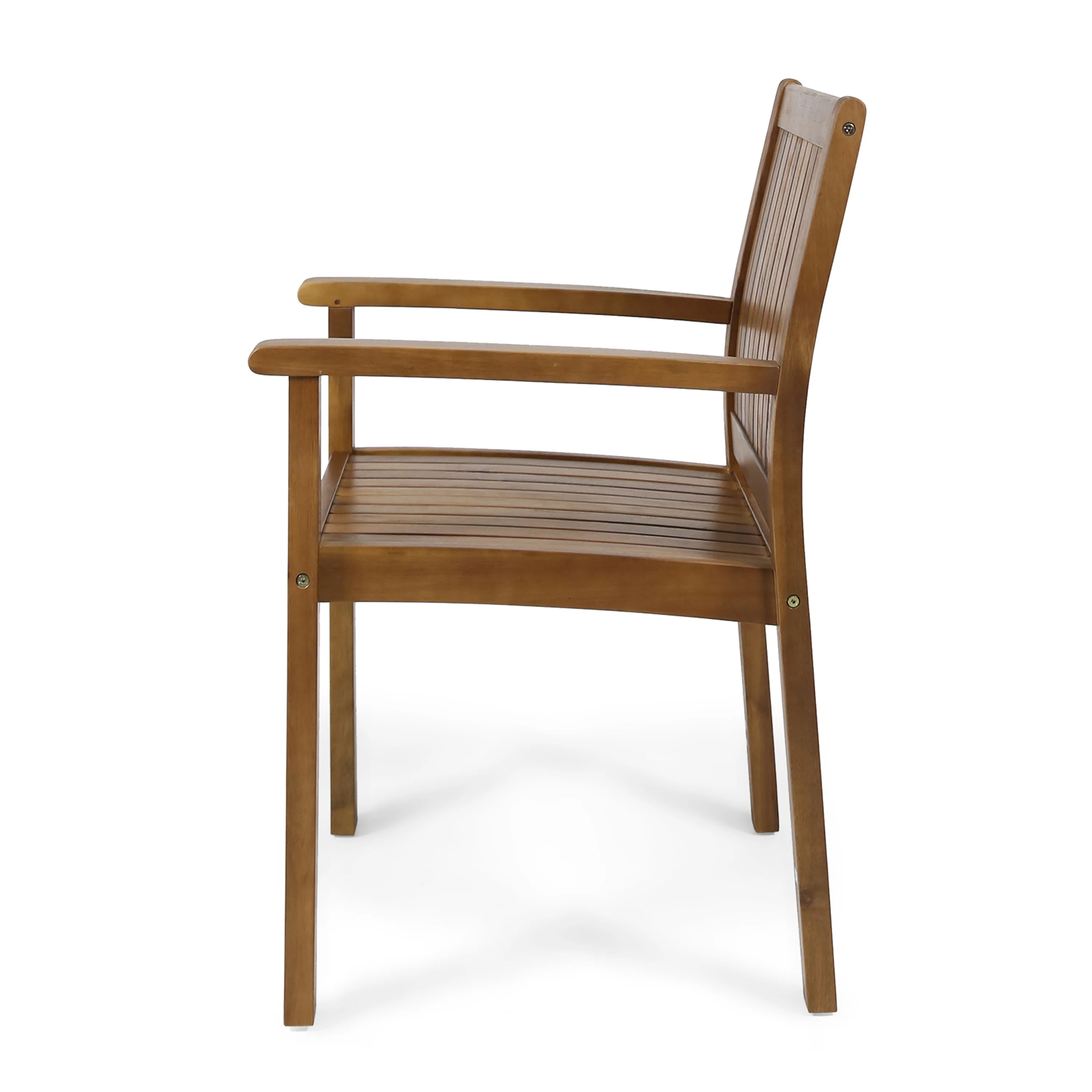 Kally Outdoor Five Piece Acacia Dining Set, Teak Finish - furnishings