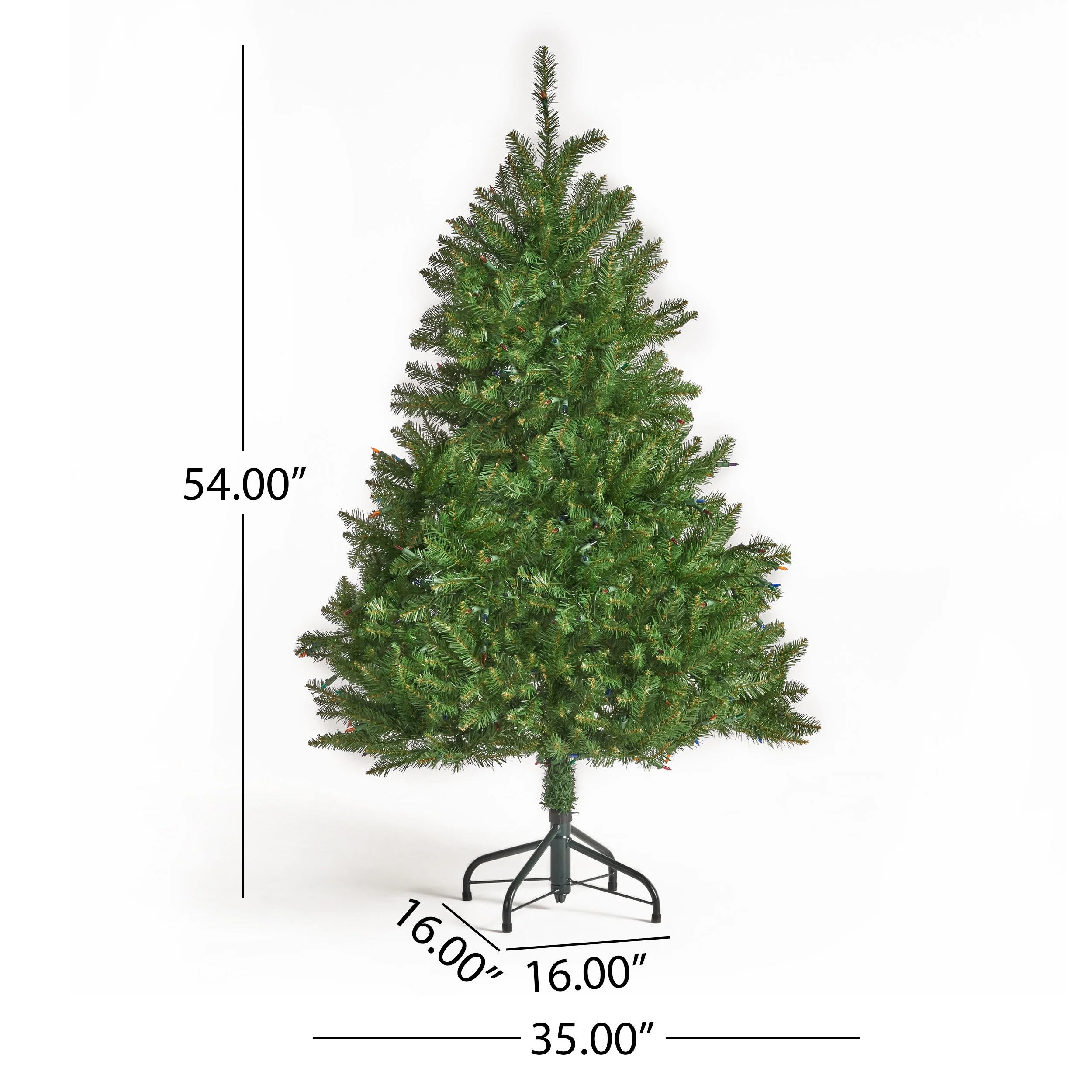 4.5-foot Fraser Fir Hinged Artificial Christmas Tree - furnishings
