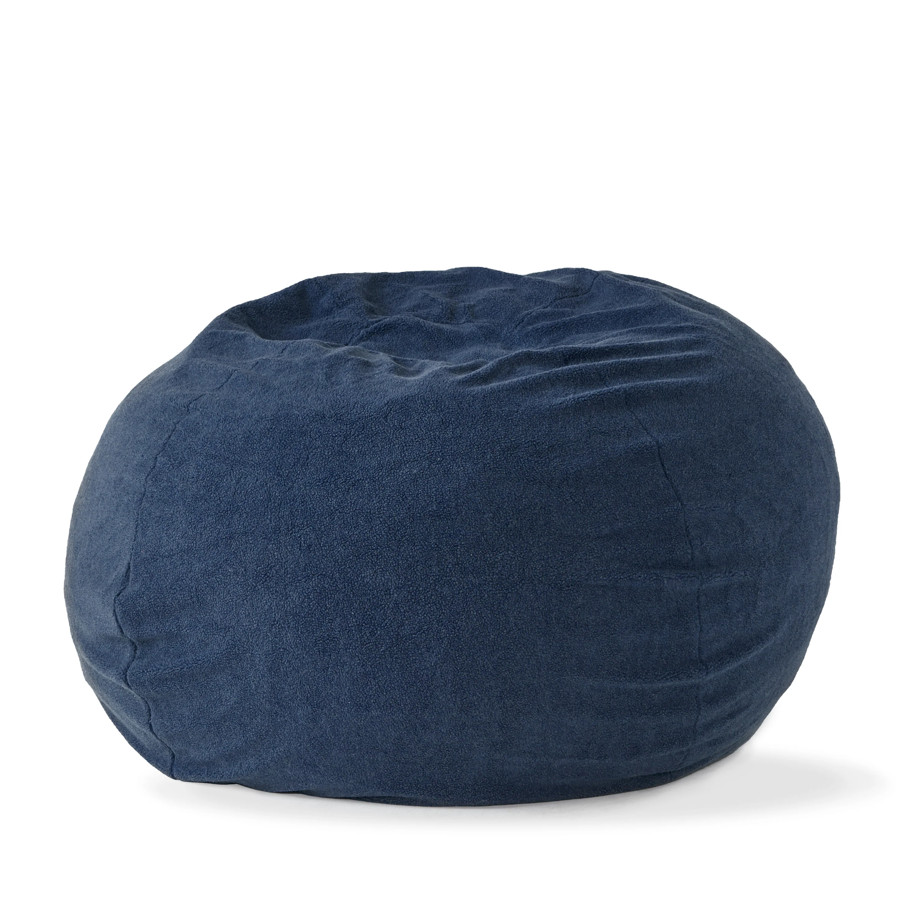 Achille Modern Shearling 5 Foot Bean Bag - furnishings