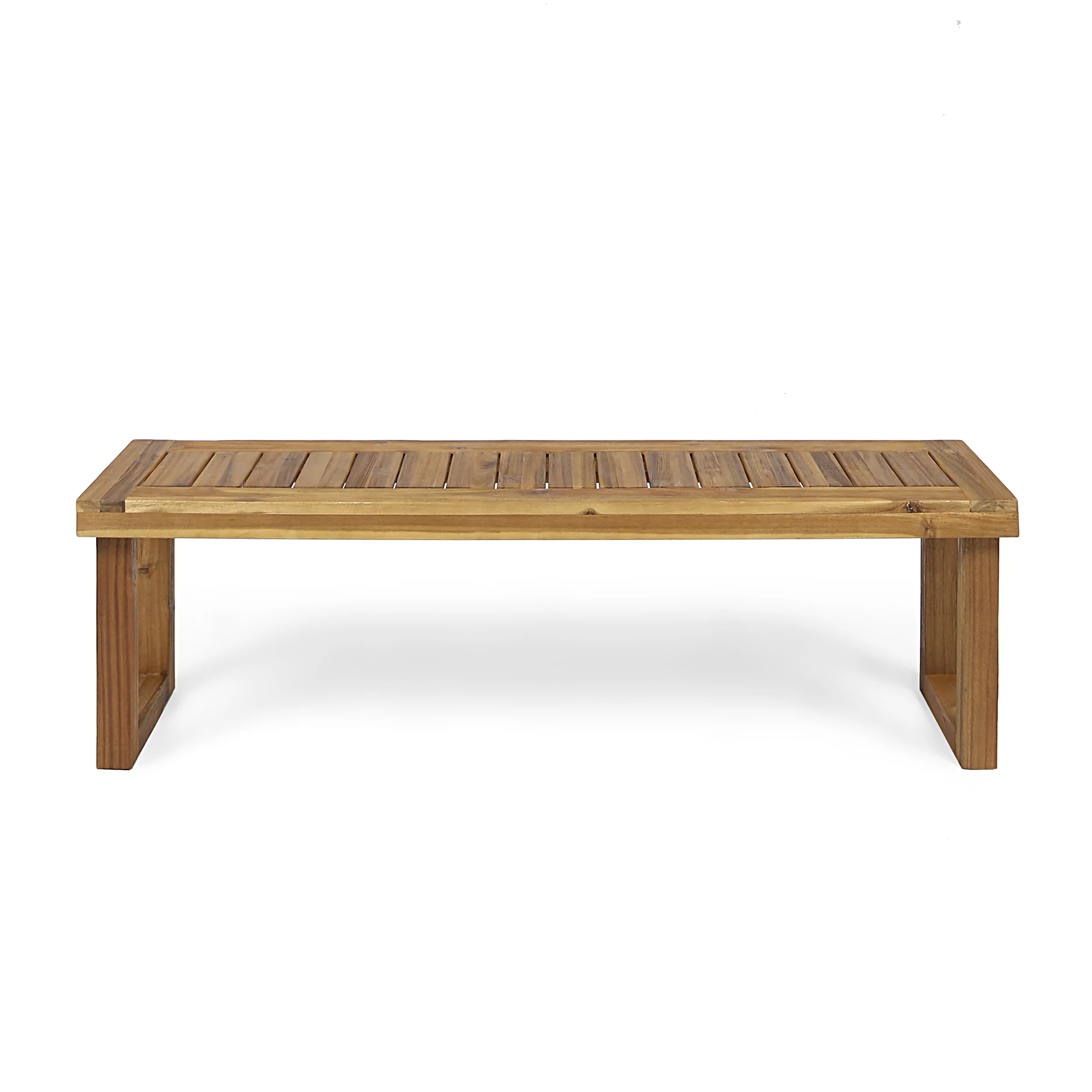 Kemp Outdoor Acacia Wood Bench - furnishings