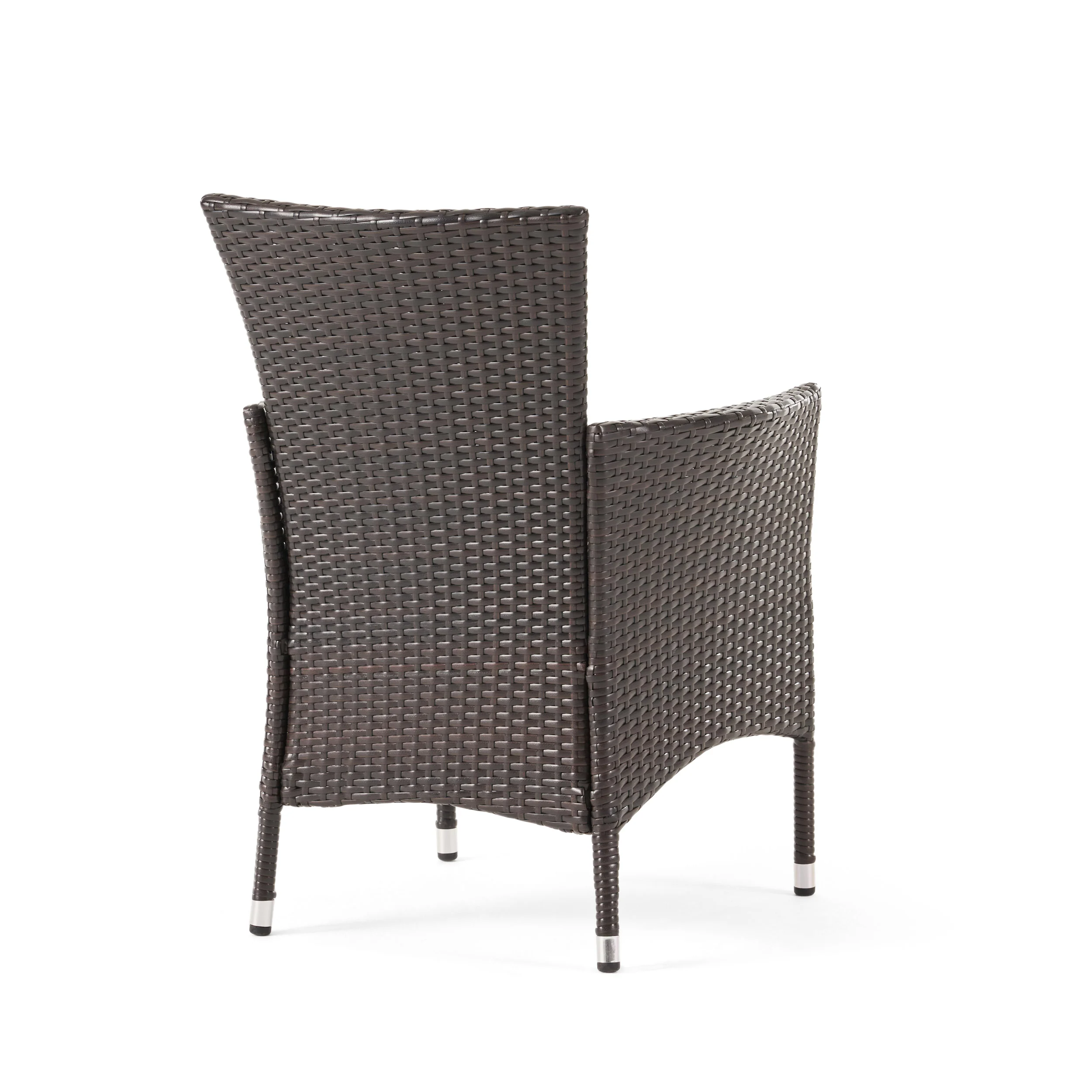 Saluda Outdoor Wood and Wicker Expandable Dining Set - furnishings