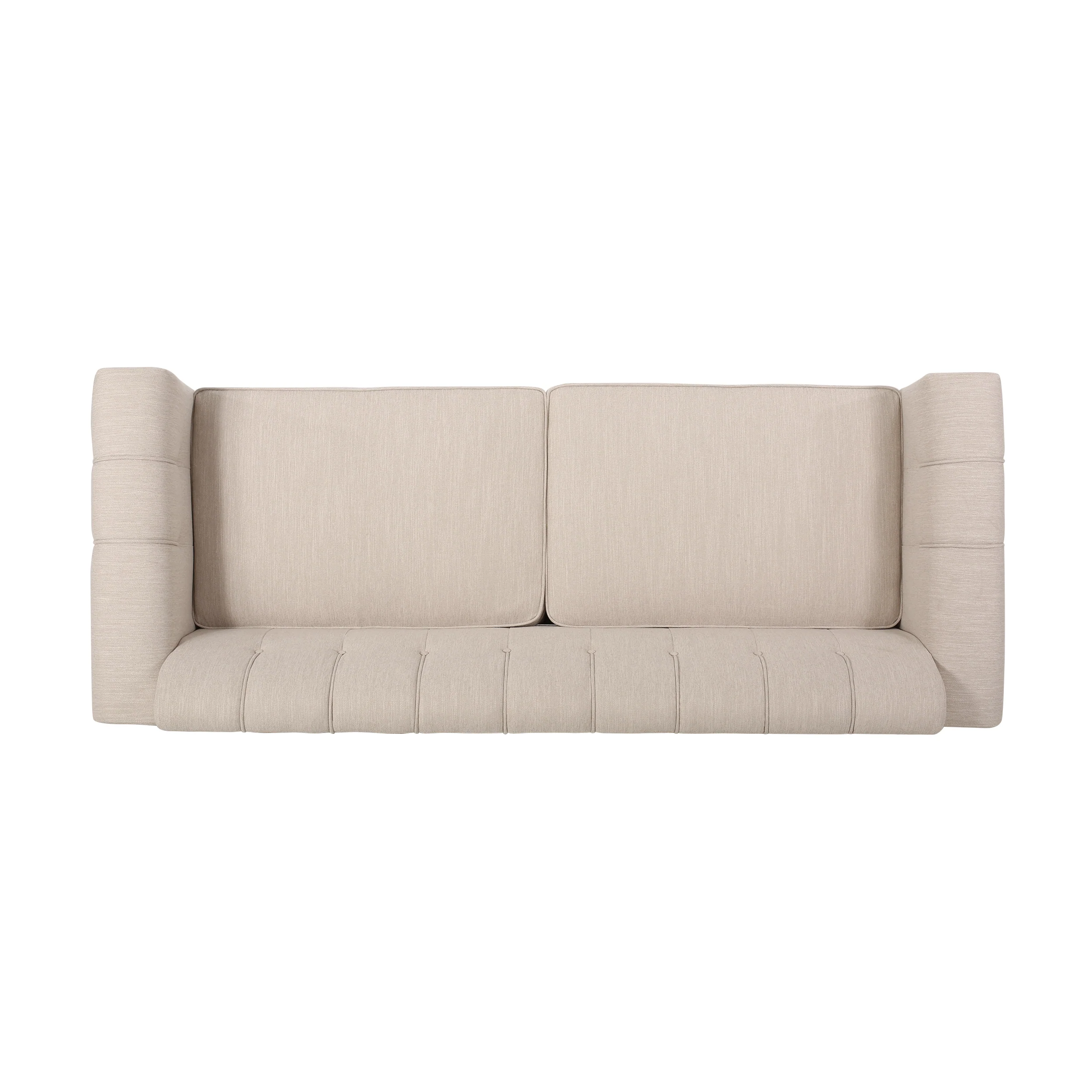 Shahmeer Contemporary Channel Stitch Fabric 3 Seater Sofa - furnishings