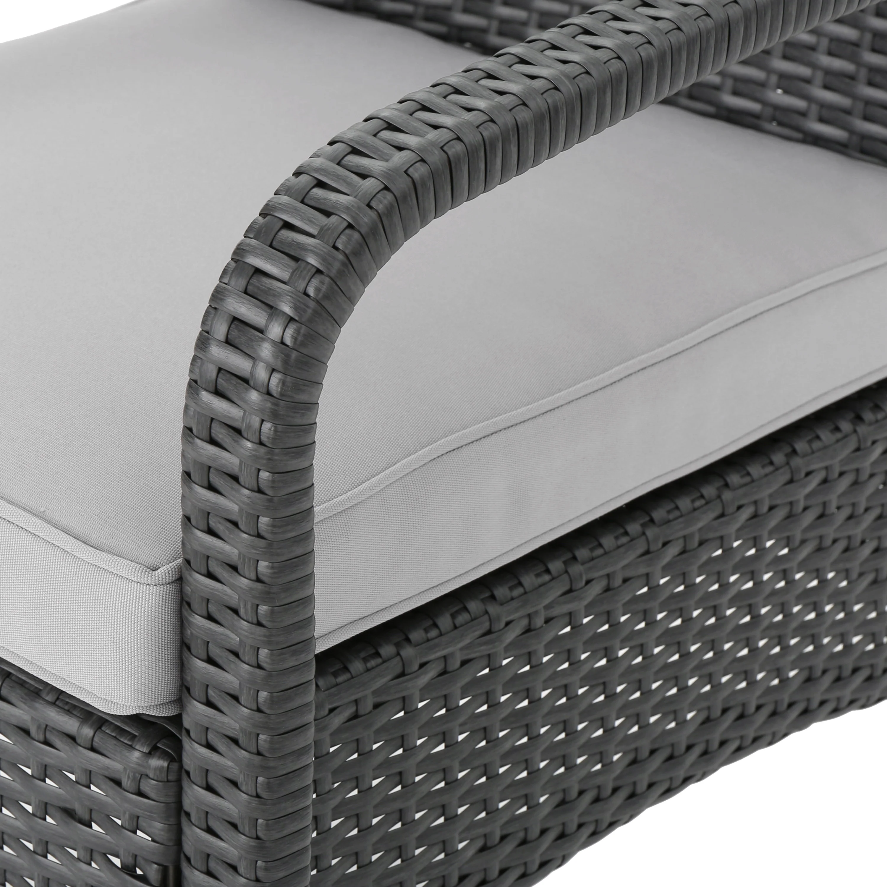 Carmela Outdoor 8 Seater Wicker Chat Set with Cushions - furnishings