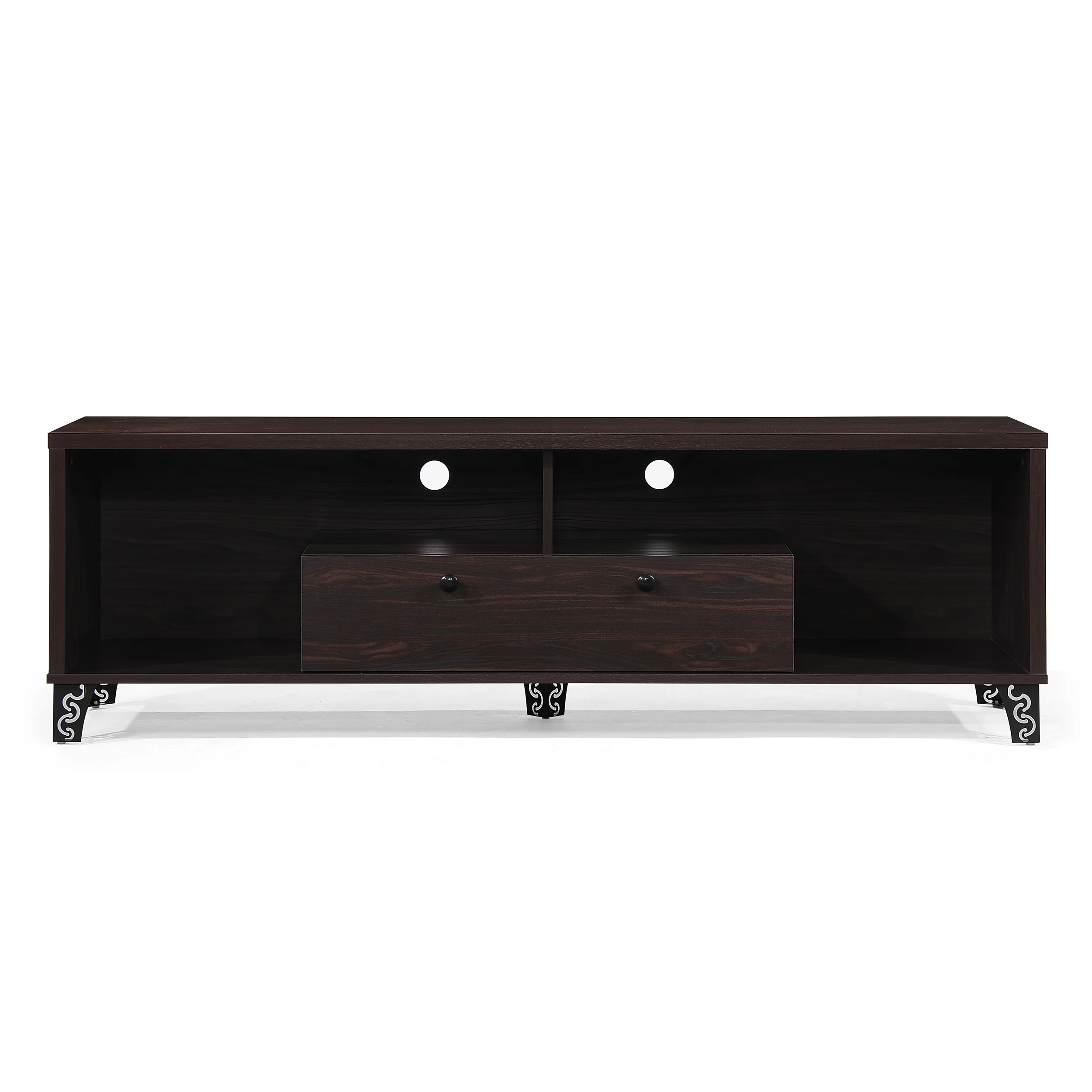 Celia Mid Century Modern Cabinet & Shelves TV Stand - furnishings