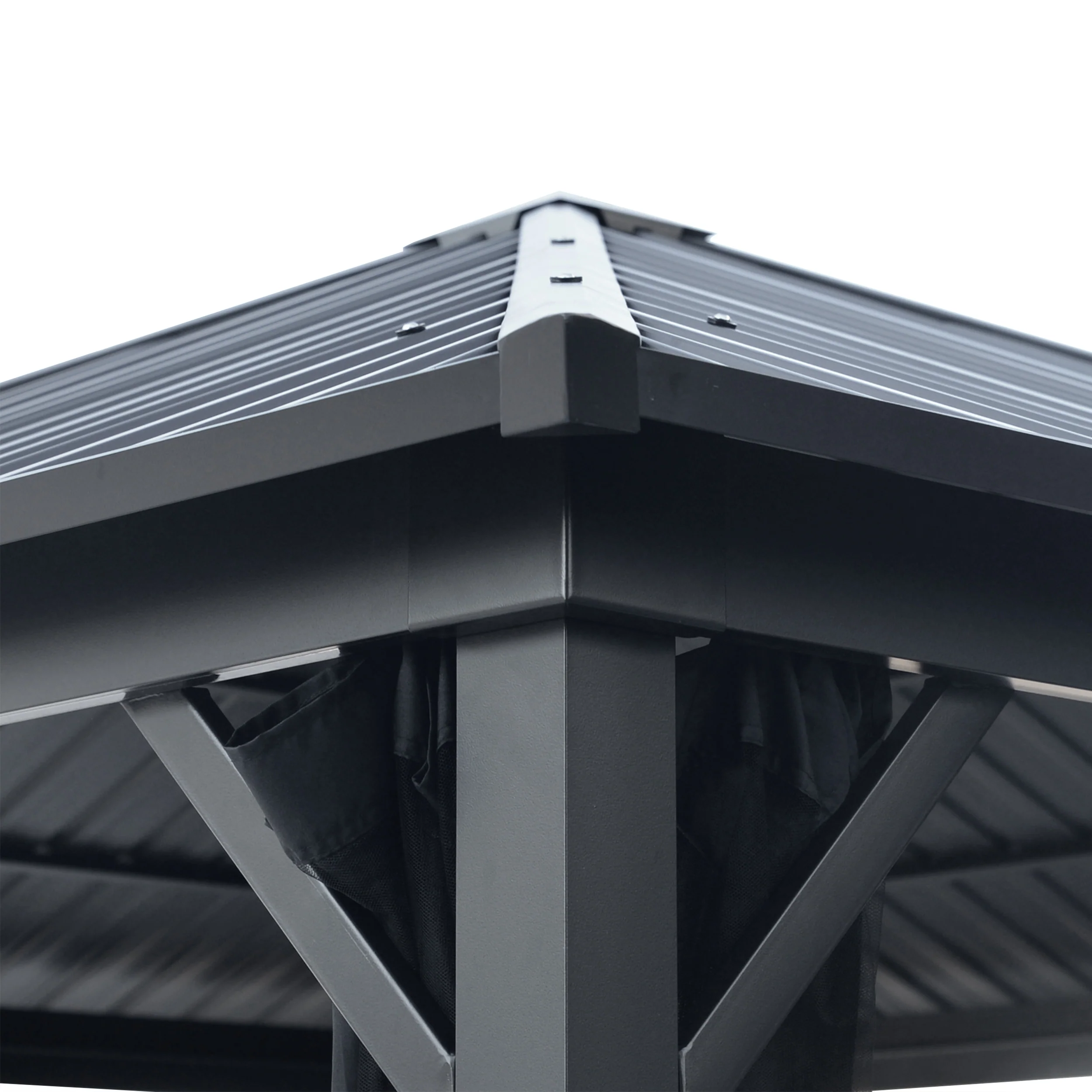 Codie 10' x 10' Outdoor Modern Aluminum Hardtop Gazebo - furnishings