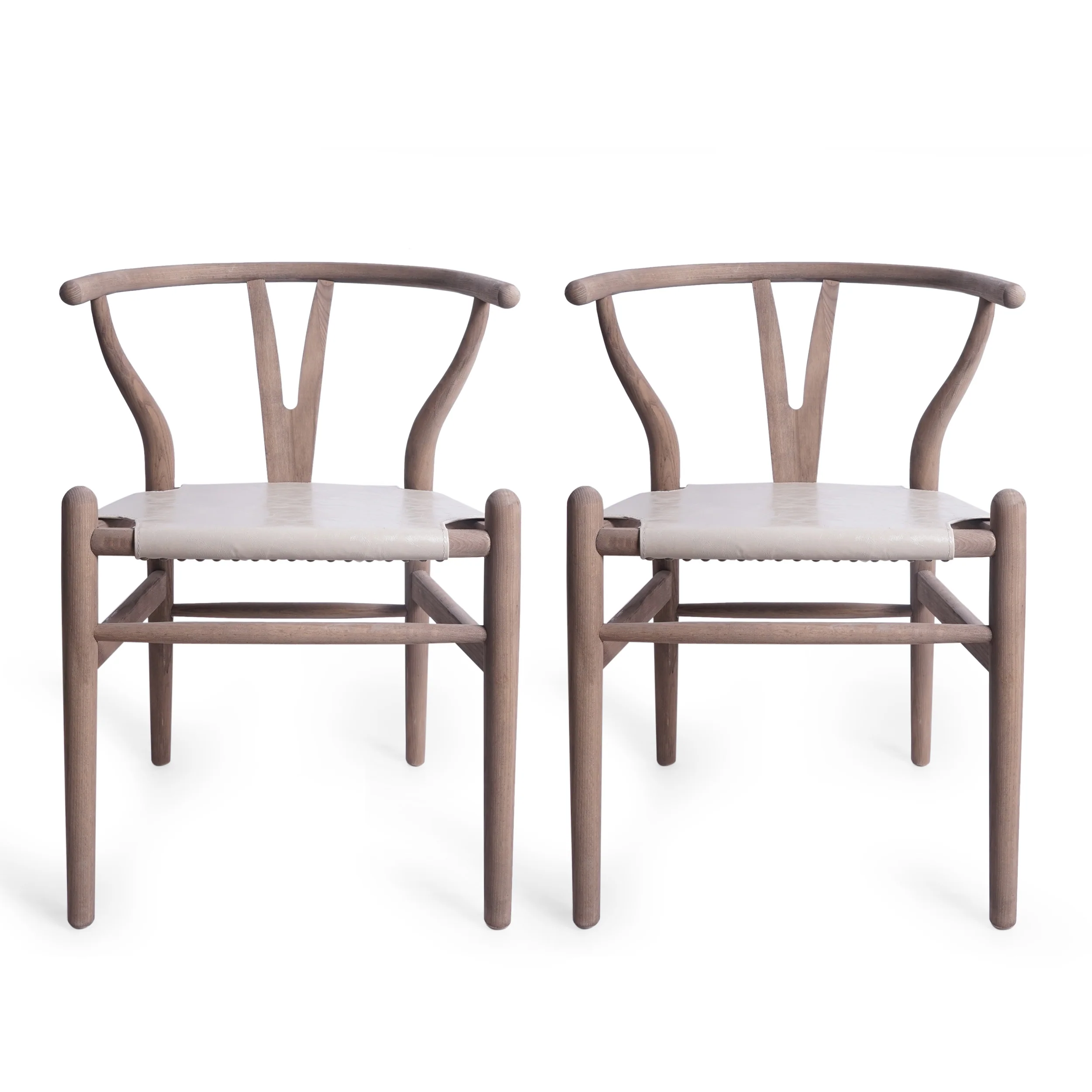 Quince Mid Century Boho Ash Wood Dining Chairs, Set of 2 - furnishings