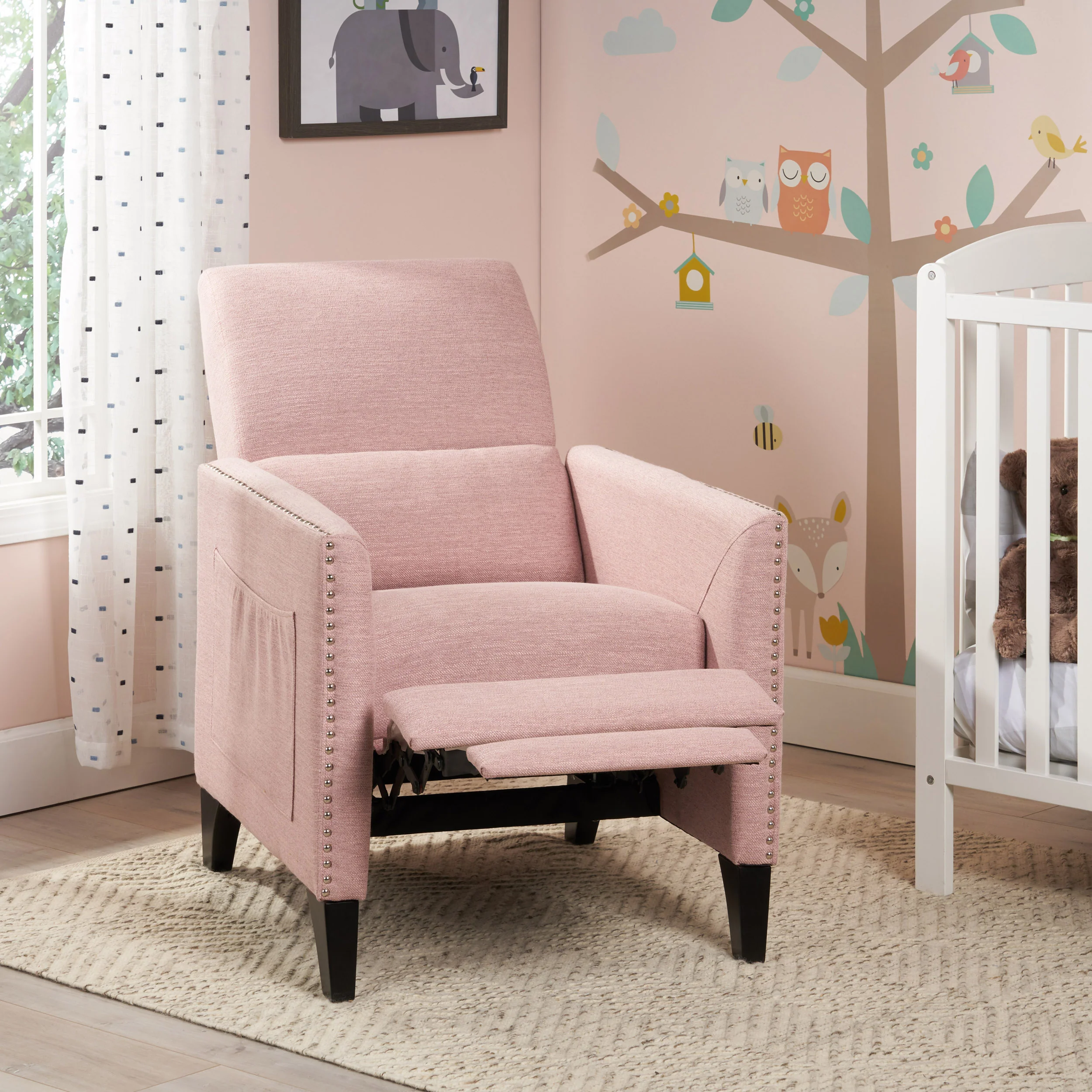 Williamgsburg Contemporary Fabric Push Back Recliner - furnishings