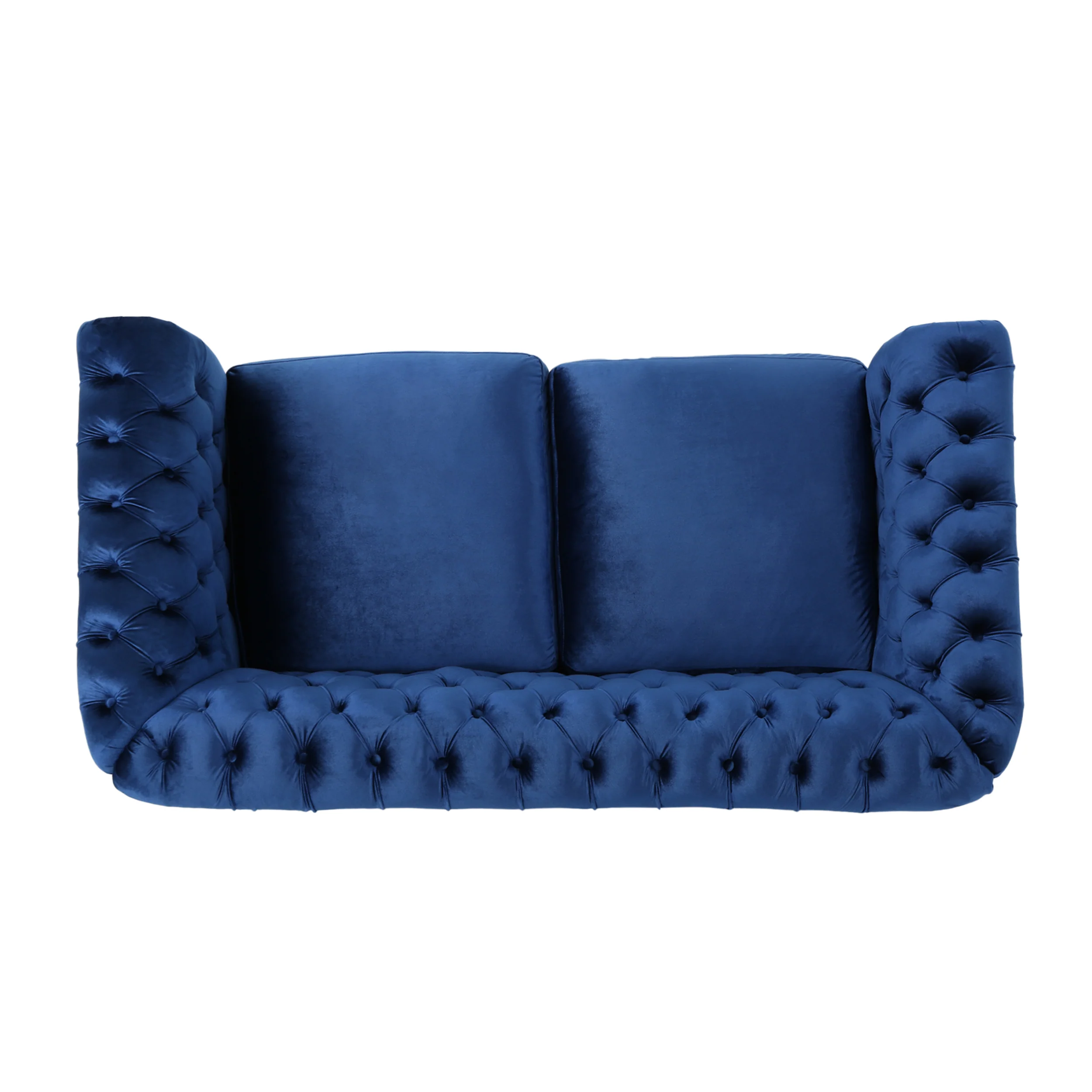 Kyle Traditional Chesterfield Velvet Loveseat Sofa - furnishings
