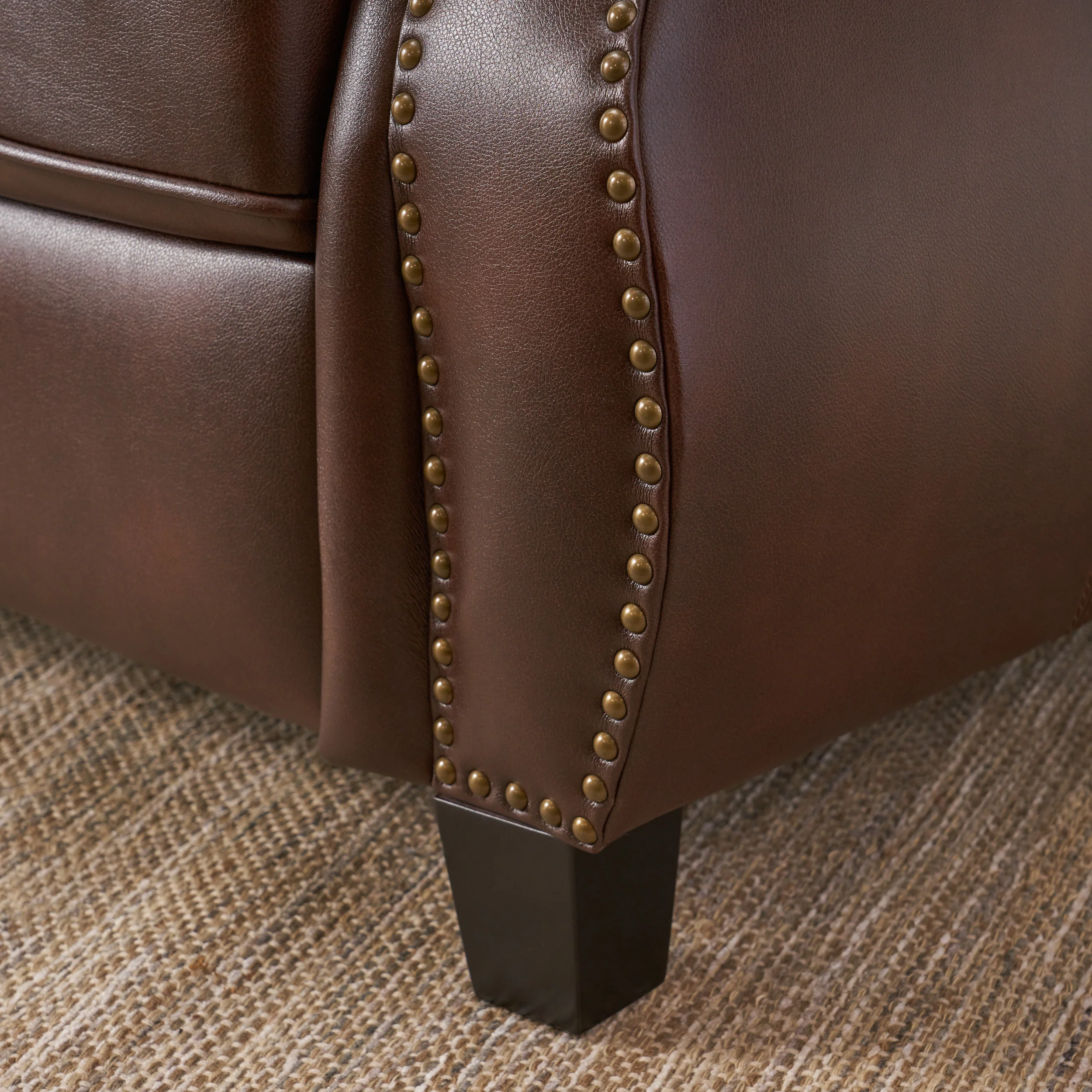 Jasmine Brown Leather Cigar Recliner - furnishings