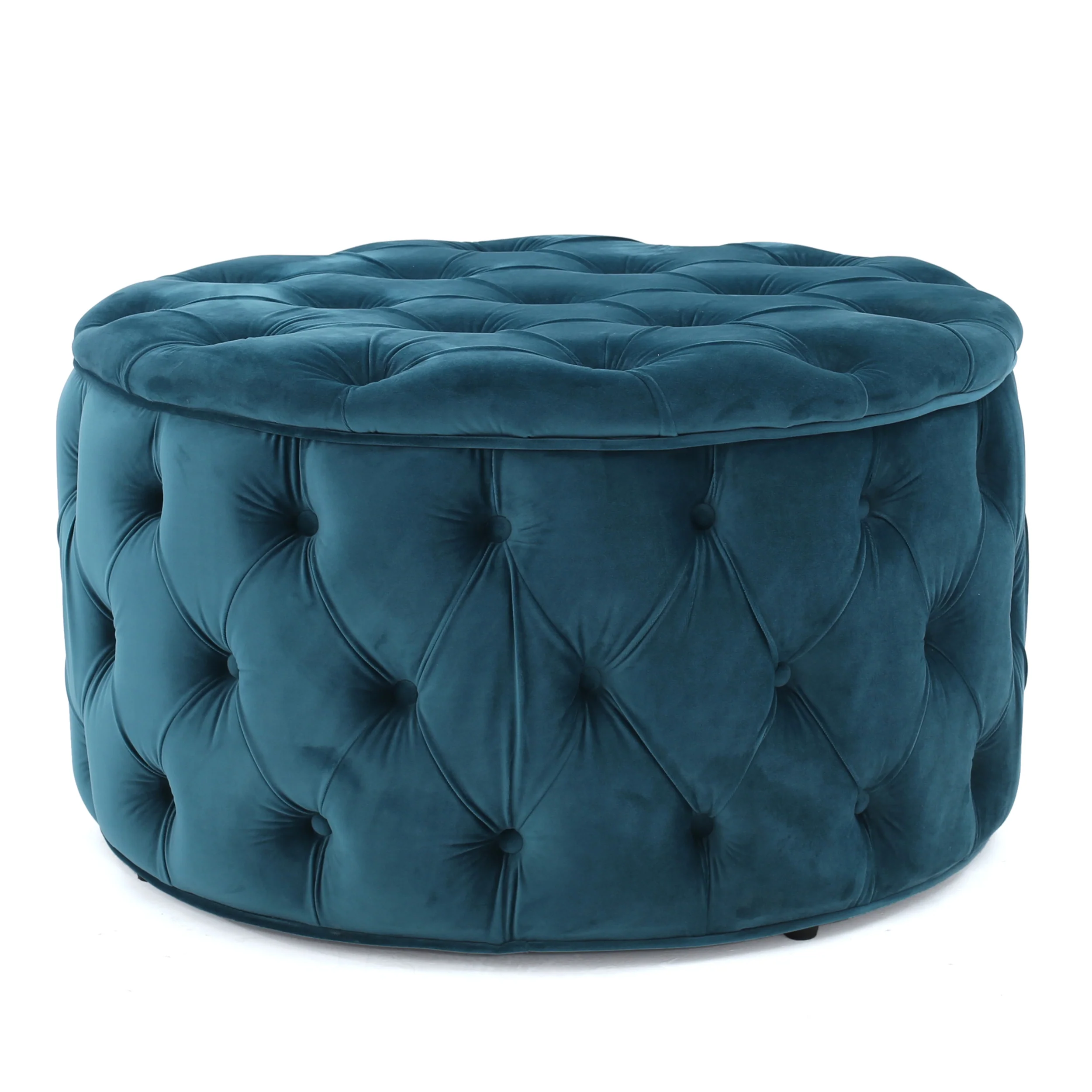 Maelyn Plush New Velvet Ottoman - furnishings