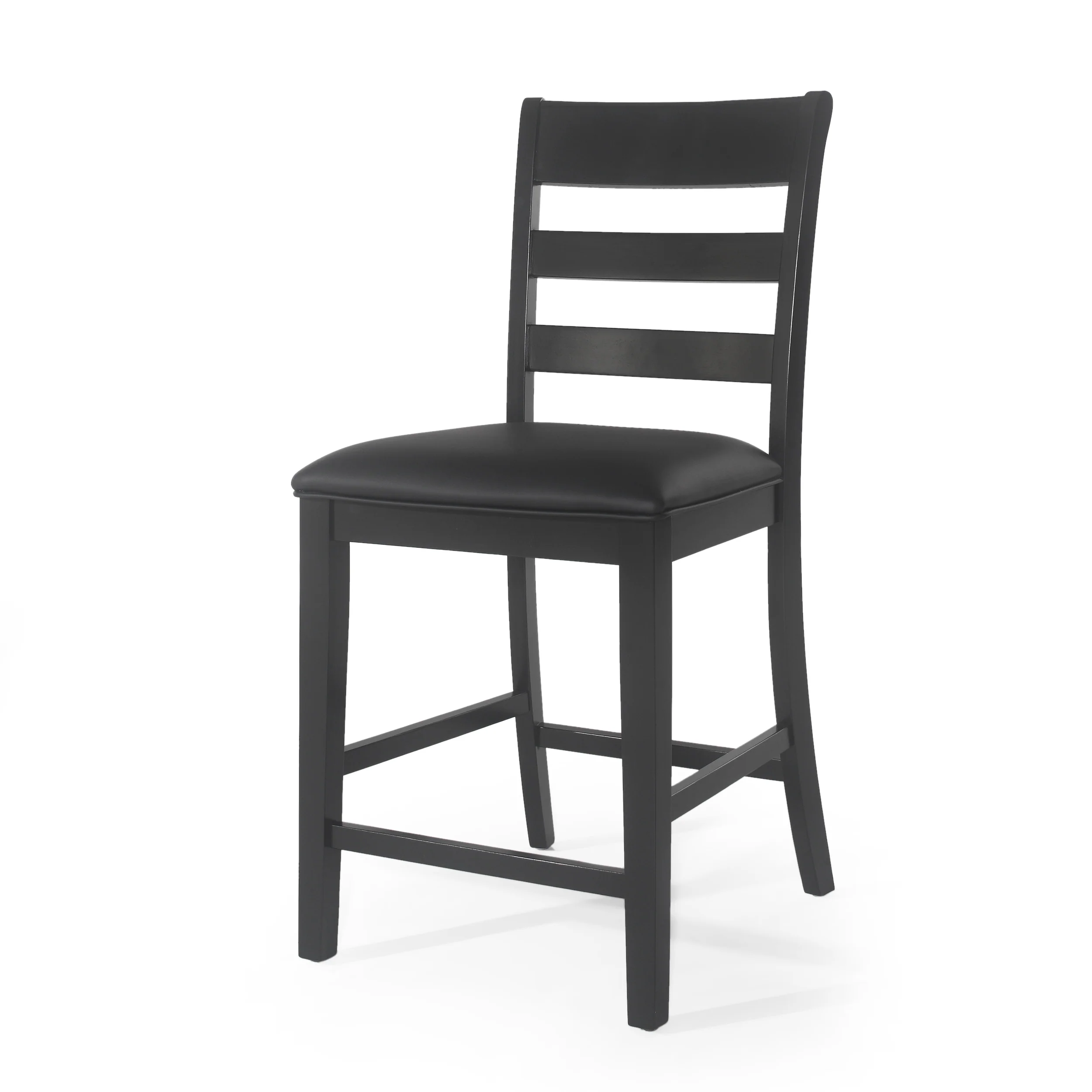 Boughton Farmhouse Upholstered Wood Counter Stools, Set of 2 - furnishings