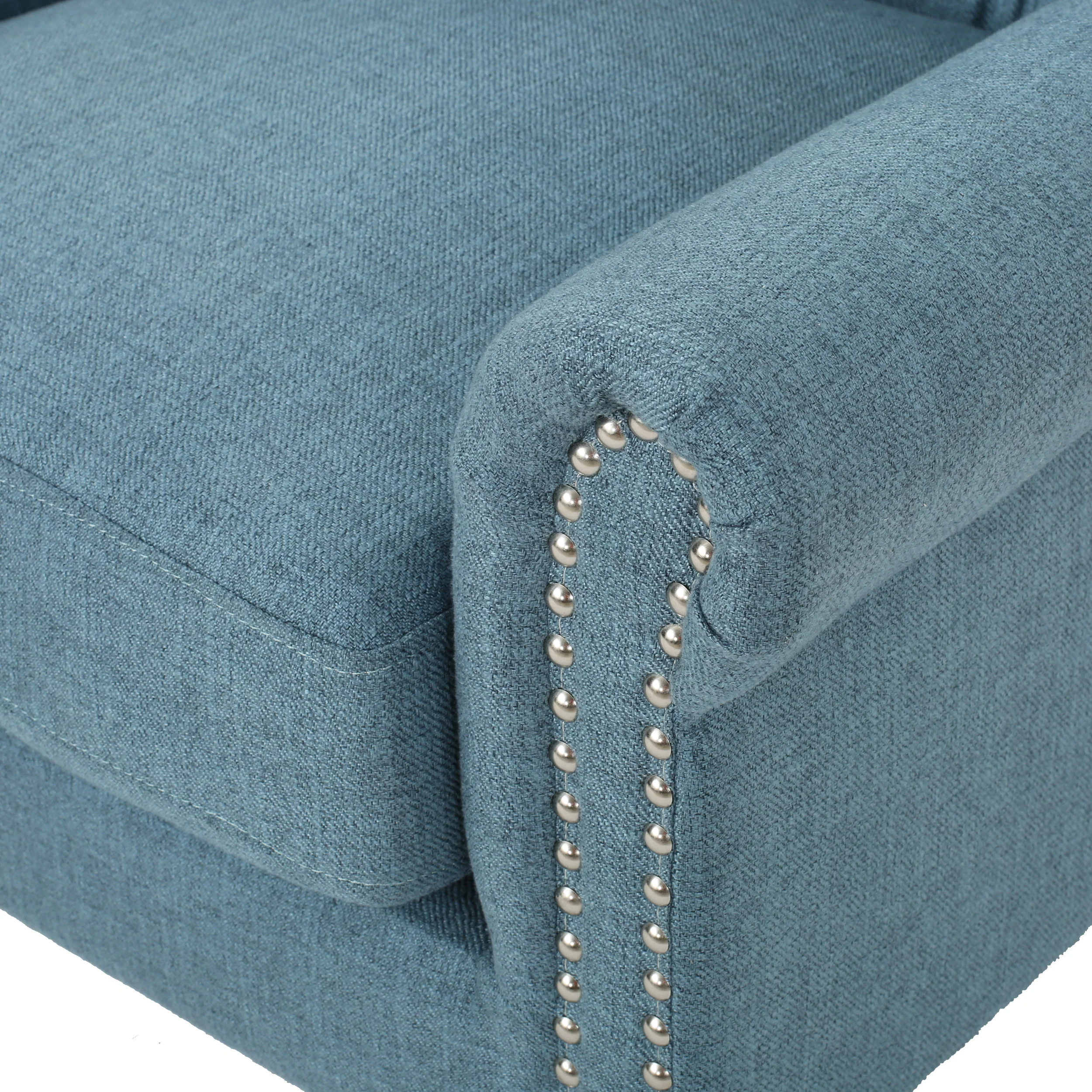 Lainie Traditional Tufted Winged Fabric Accent Chair - furnishings