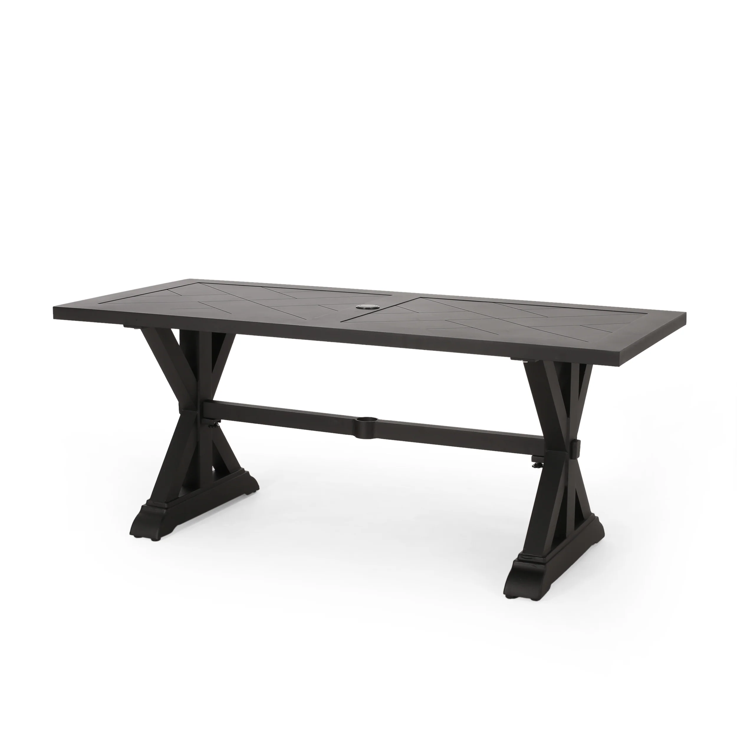 Arlene Waterford Outdoor Aluminum 6 Piece Dining Set with Bench - furnishings