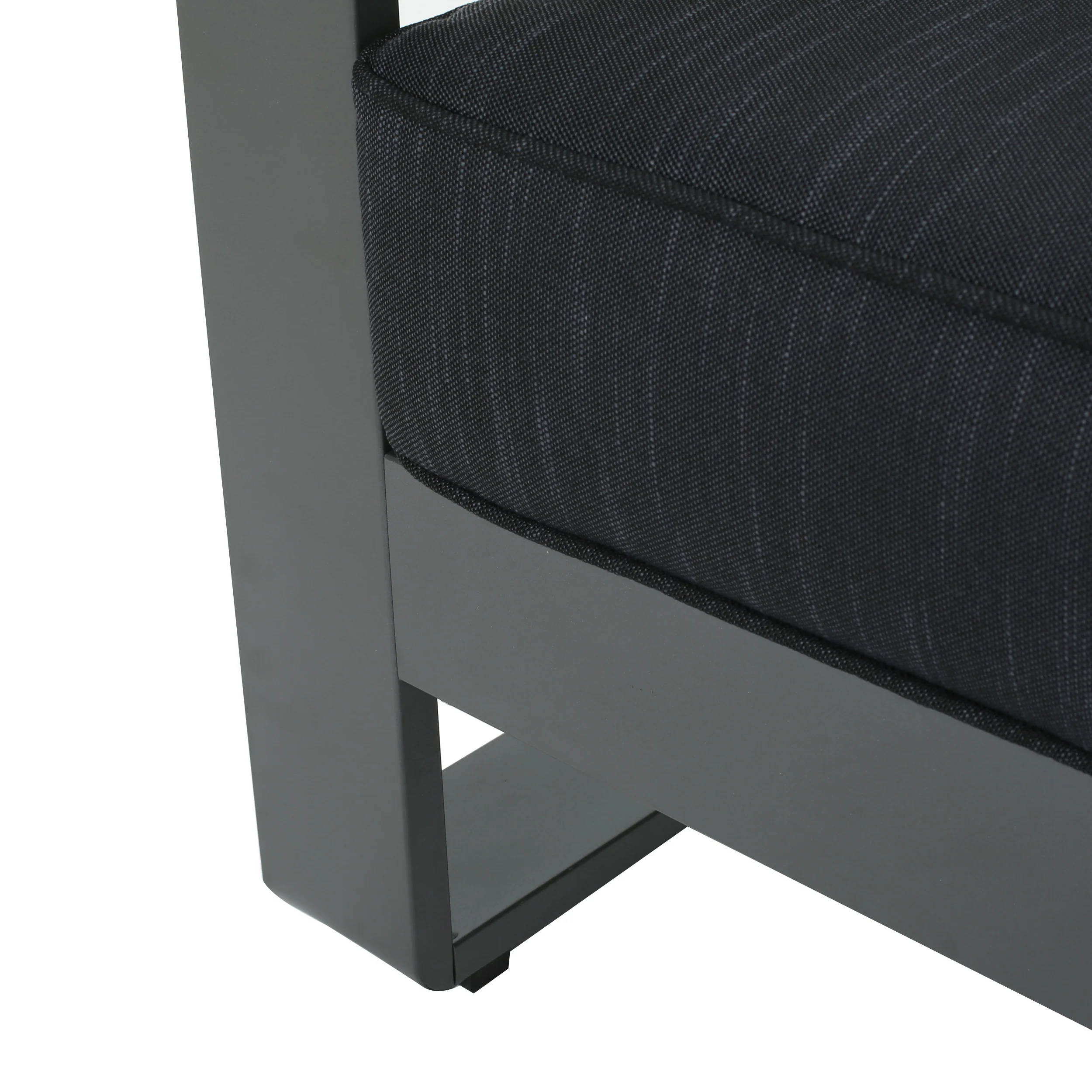 Crested Bay Outdoor Gray Aluminum 4 Piece Sofa Chat Set with Cushions - furnishings