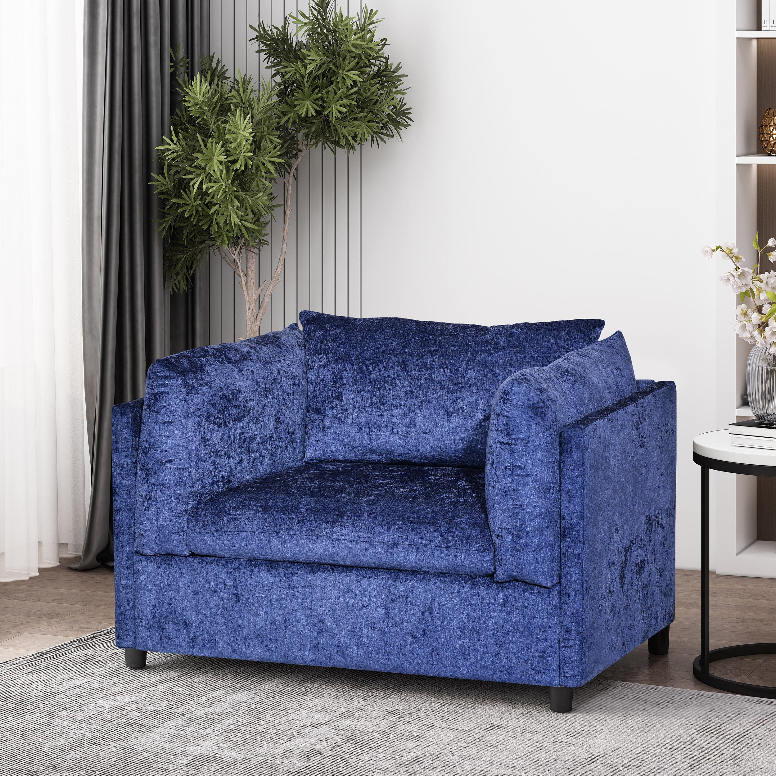 Kokesh Contemporary Fabric Pillow Club Chair - furnishings