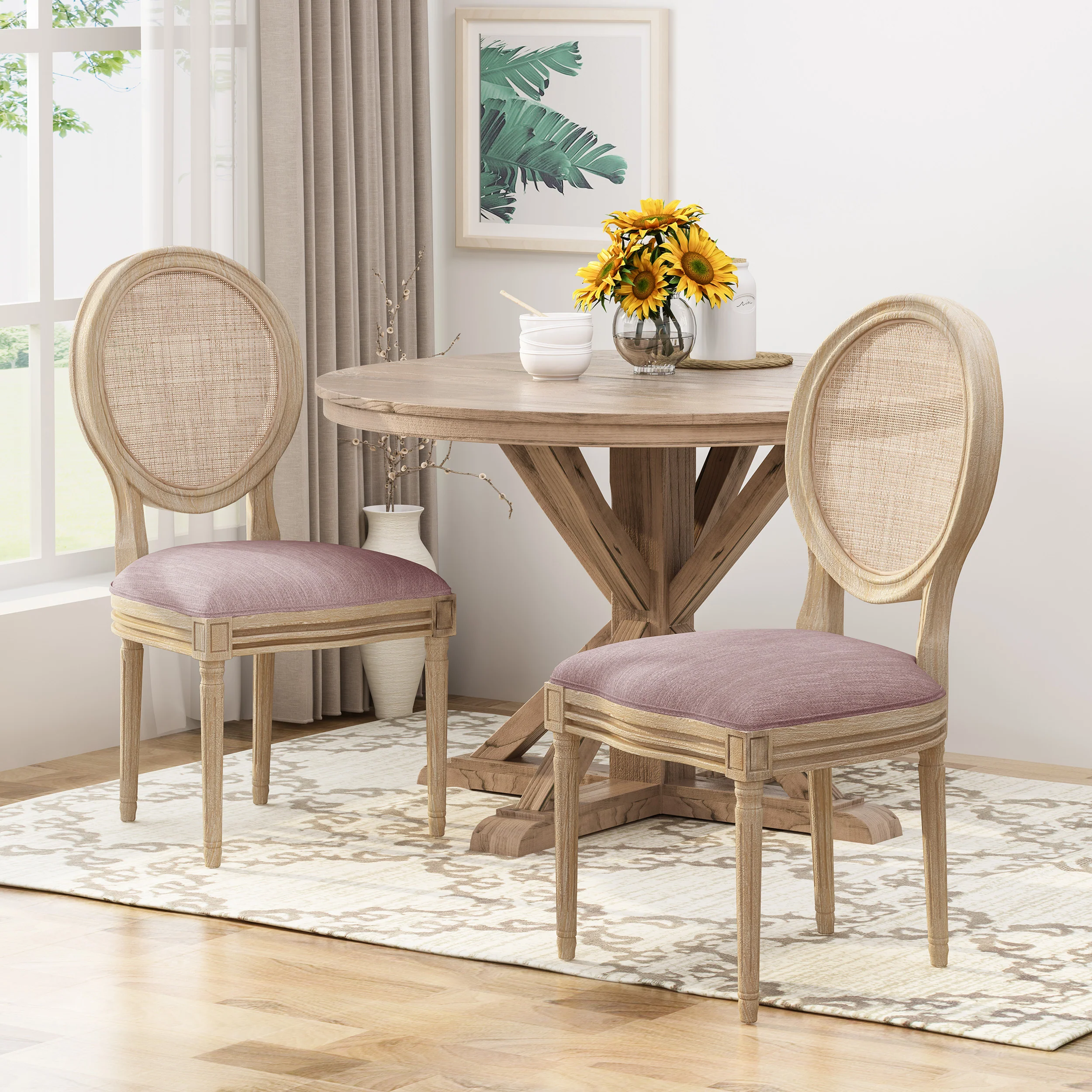 Camilo Oval Cane Back French Style Dining Chair (Set of 2) - furnishings