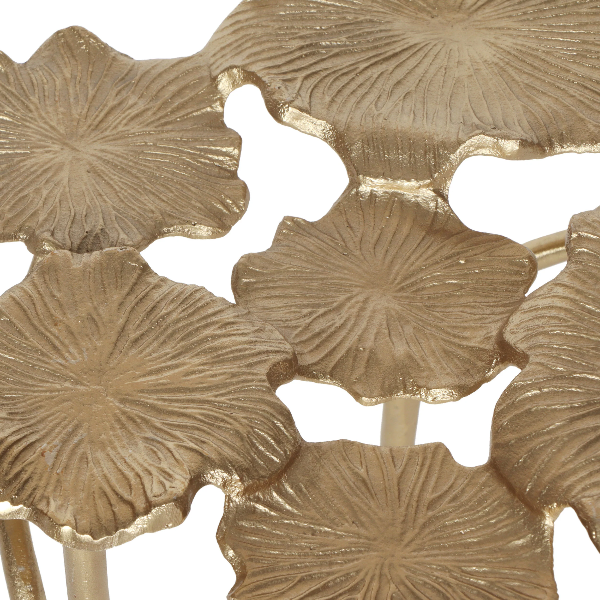 Condit Boho Glam Handcrafted Aluminum Leaf Pad Accent Table - furnishings