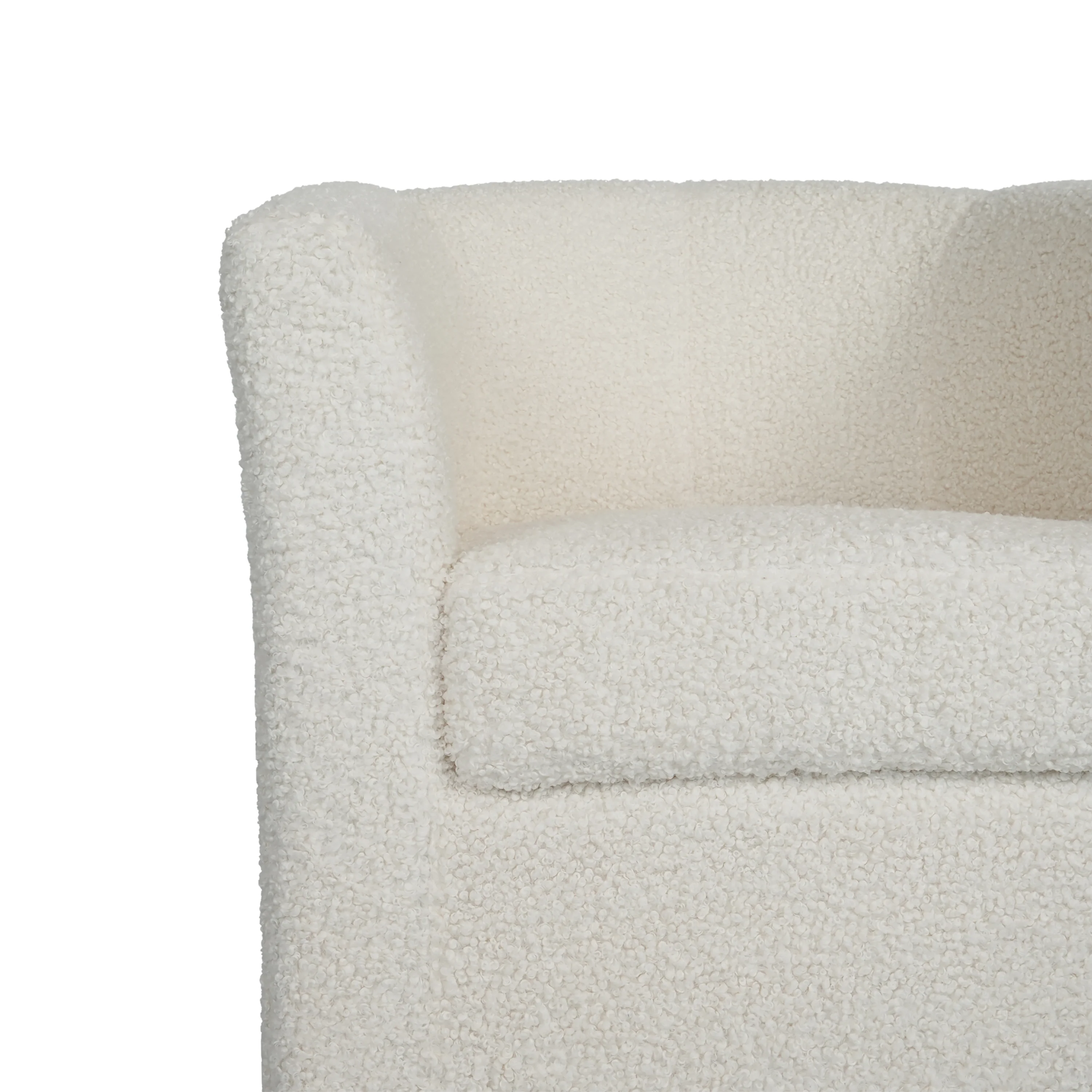 Daisy Boucle Swivel Club Chair, White - furnishings