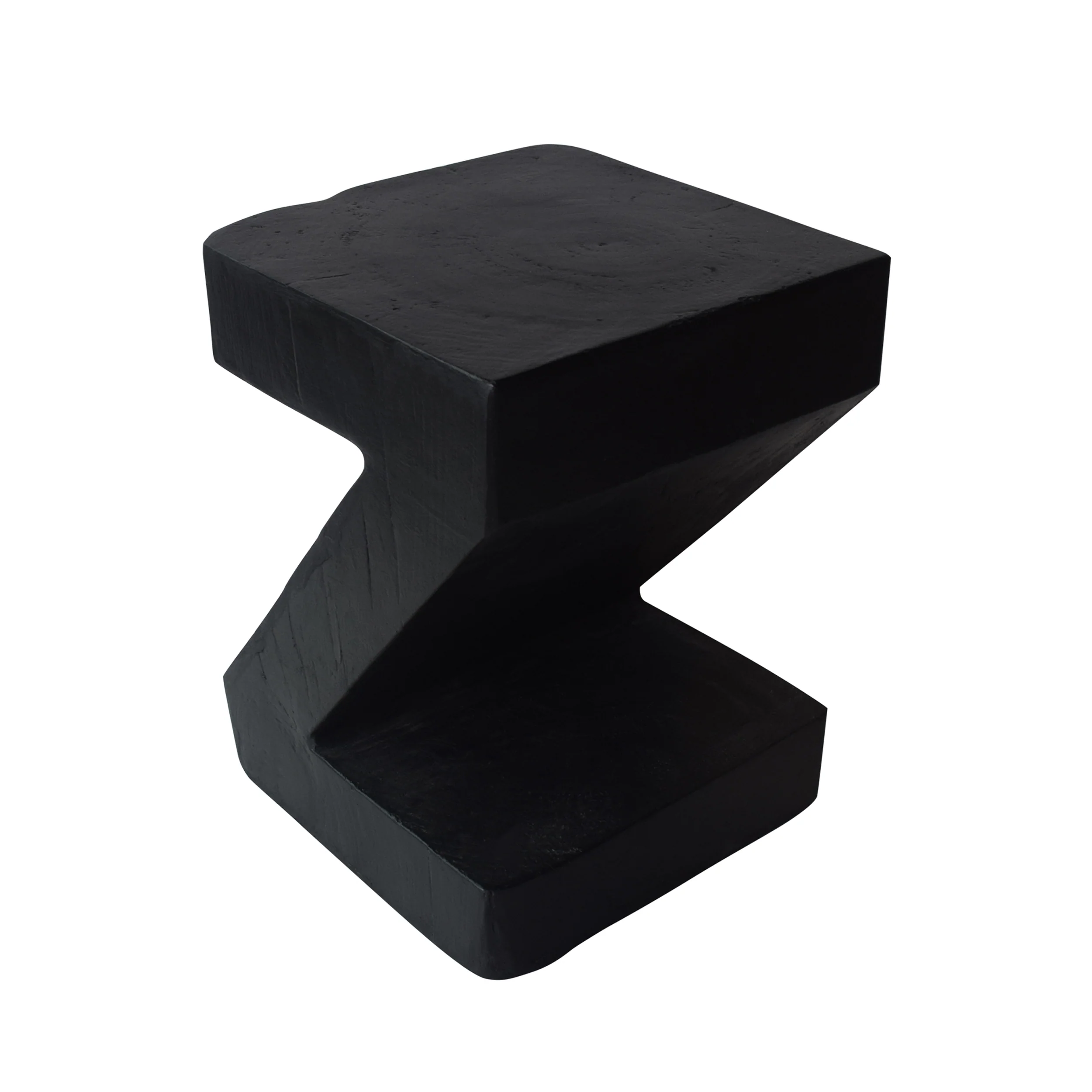 Ligia Modern Z-Shaped Lightweight Concrete Accent Side Table - furnishings
