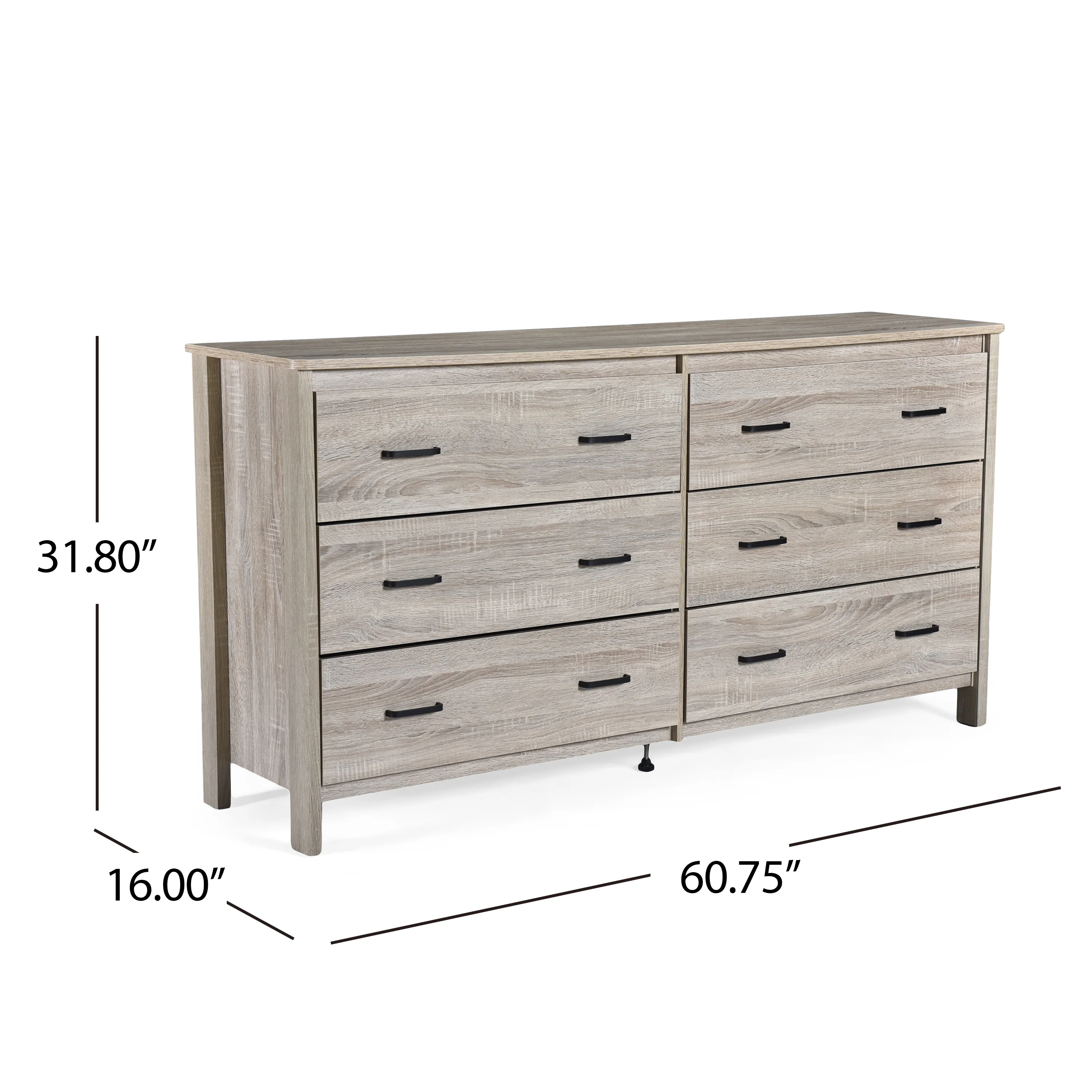 Titeca Contemporary 6 Drawer Dresser - furnishings
