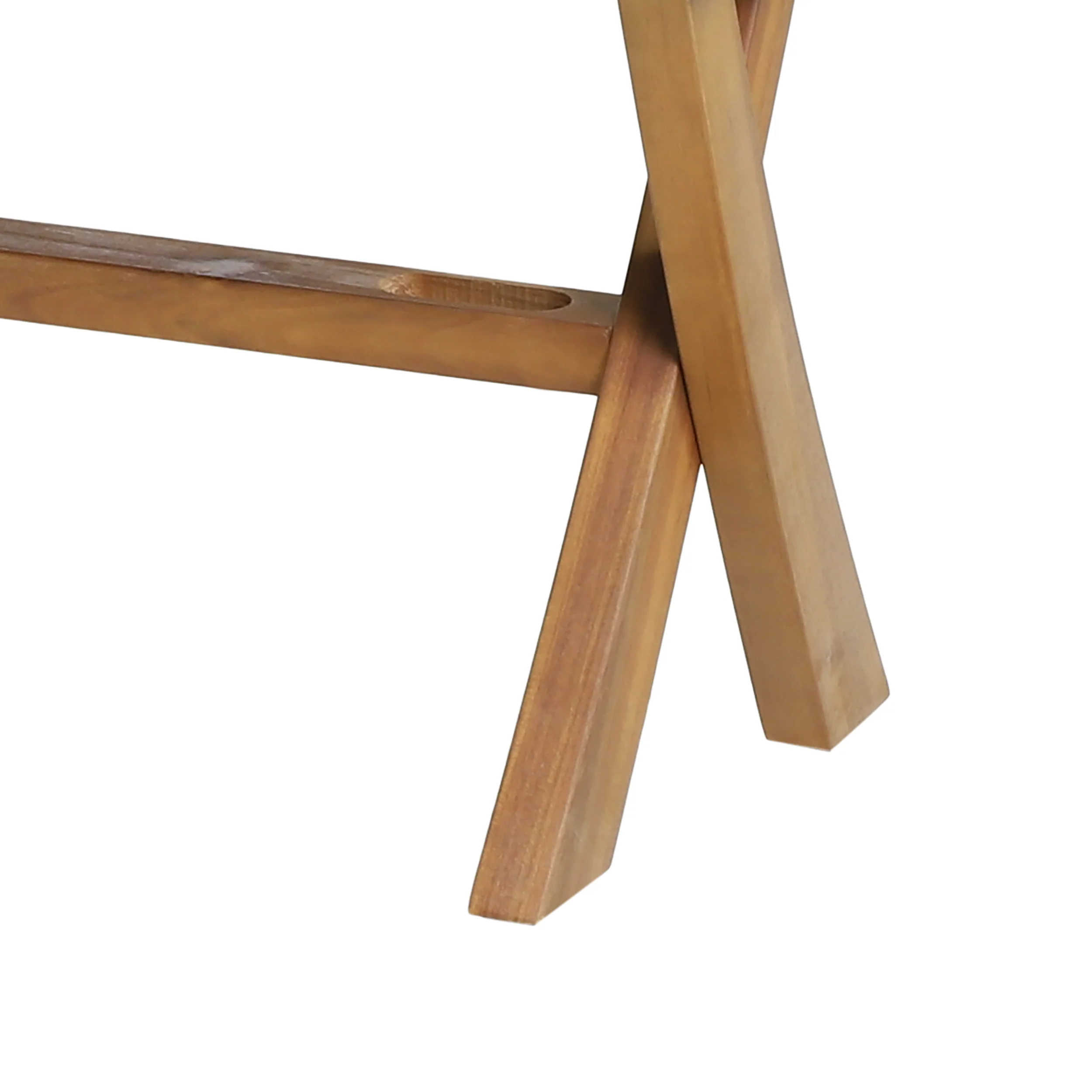 Angie Outdoor Acacia Wood Bench with Rope Seating - furnishings