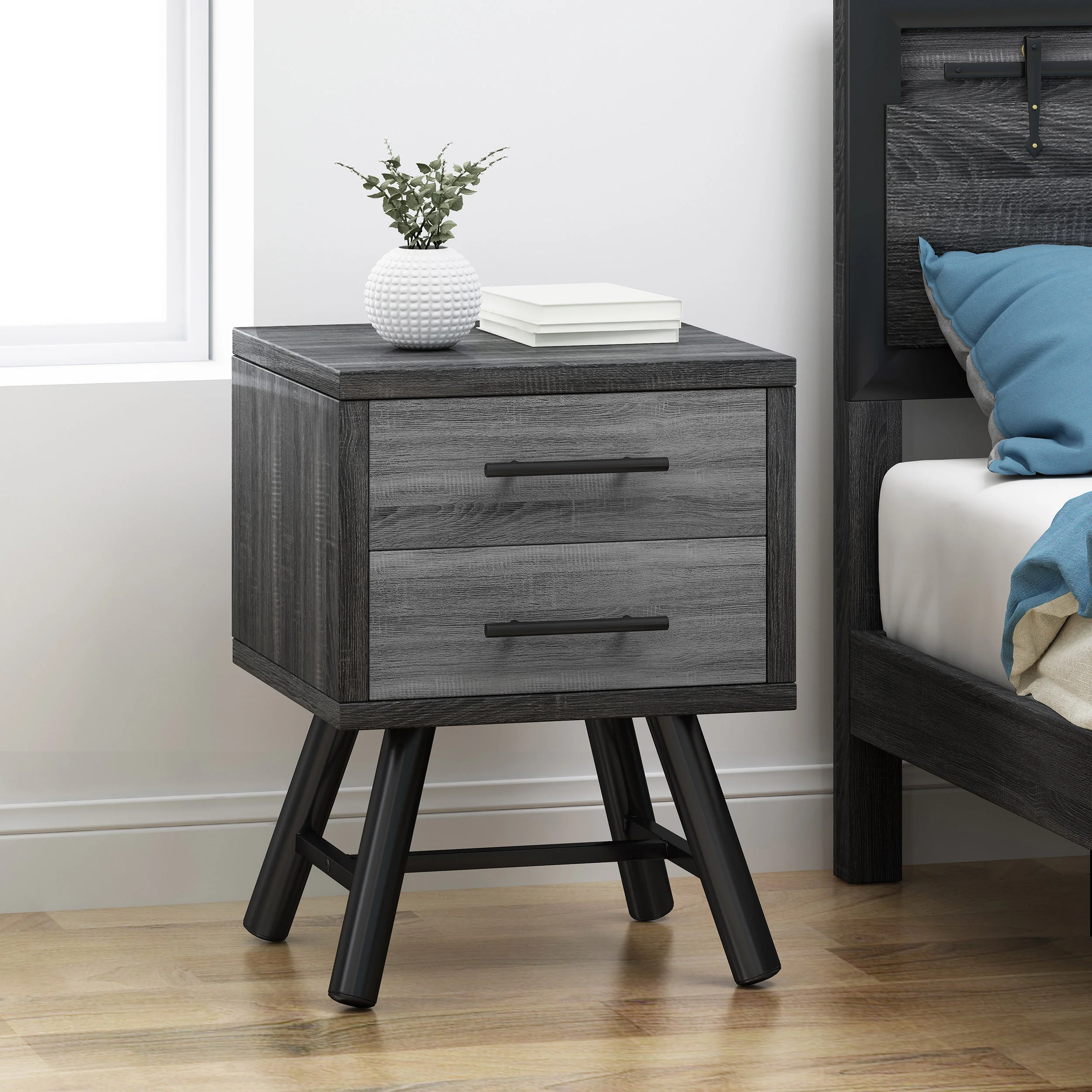 Amariana Mid-Century Modern Nightstand - furnishings