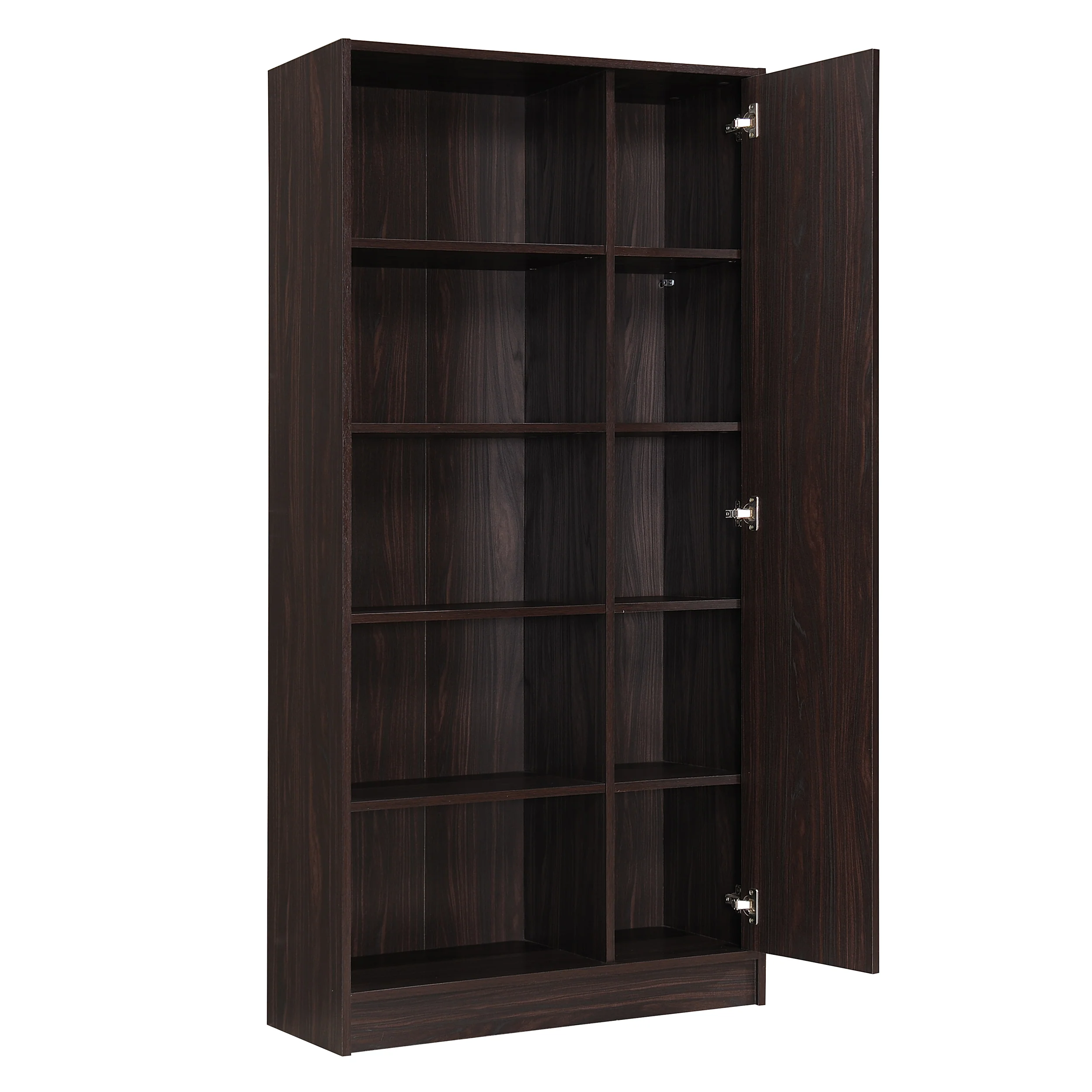 Ely Mid Century Modern Office Desk And Bookcase Set - furnishings