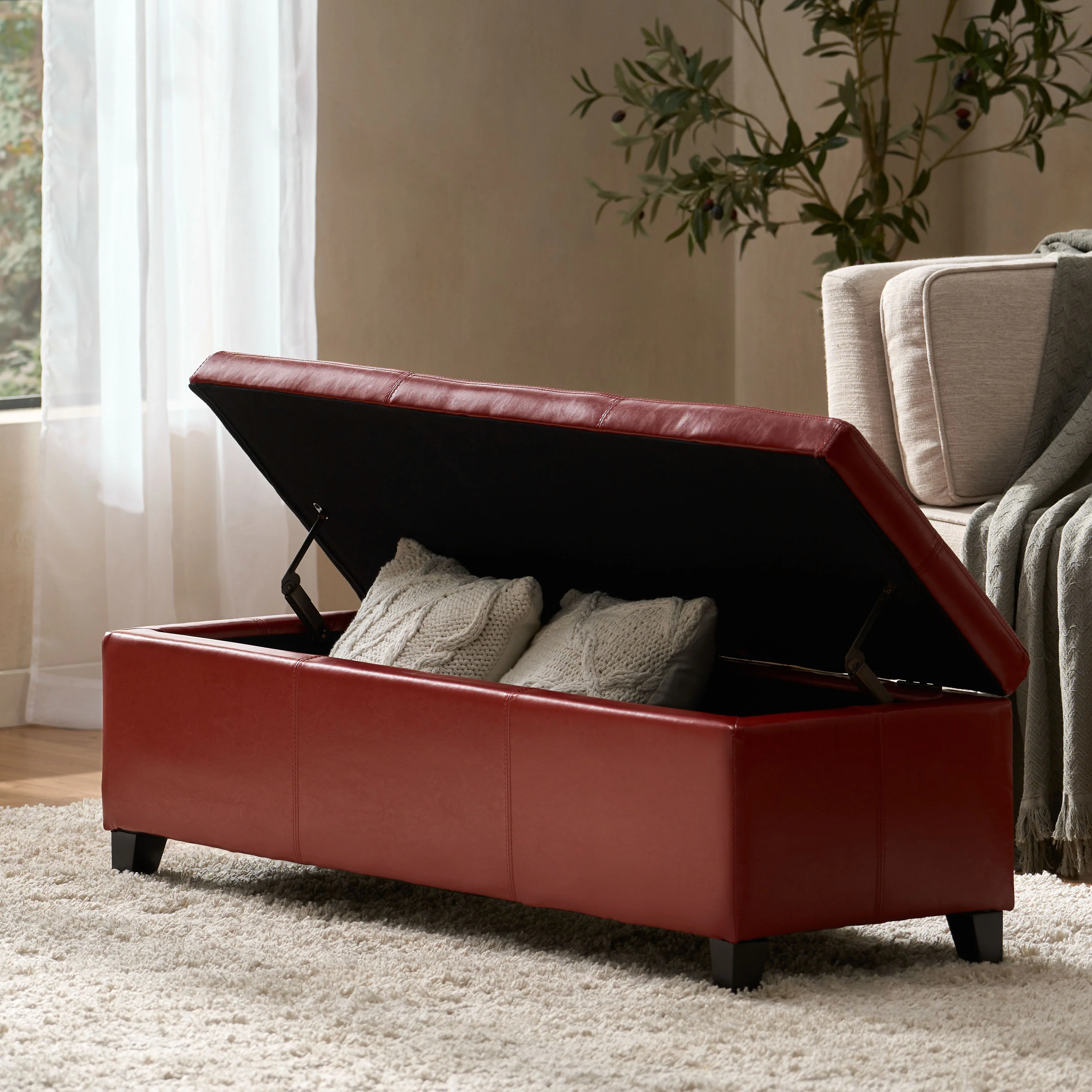 Rupert Upholstered Storage Ottoman Bench - furnishings