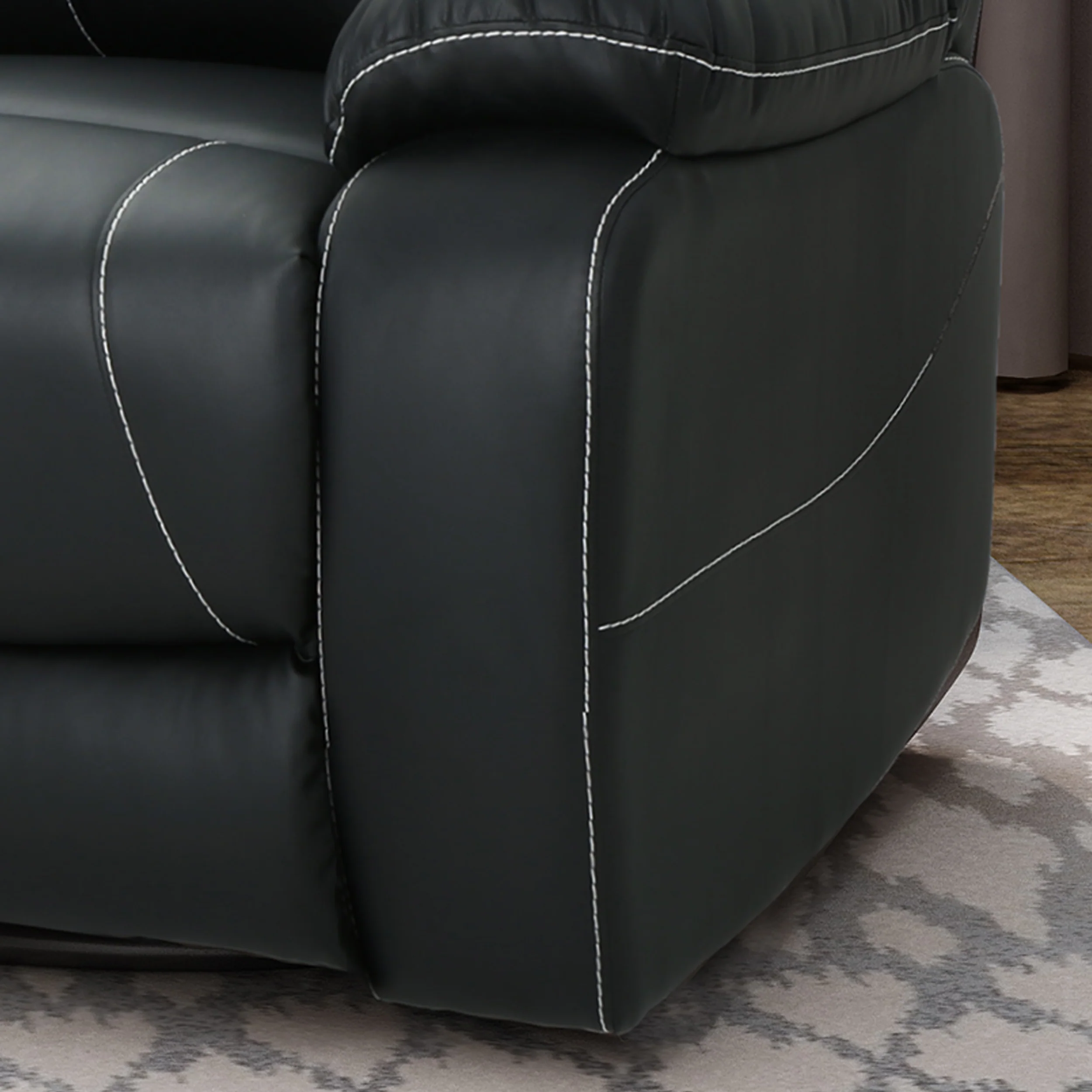 Teresa Classic Tufted Leather Swivel Recliner - furnishings