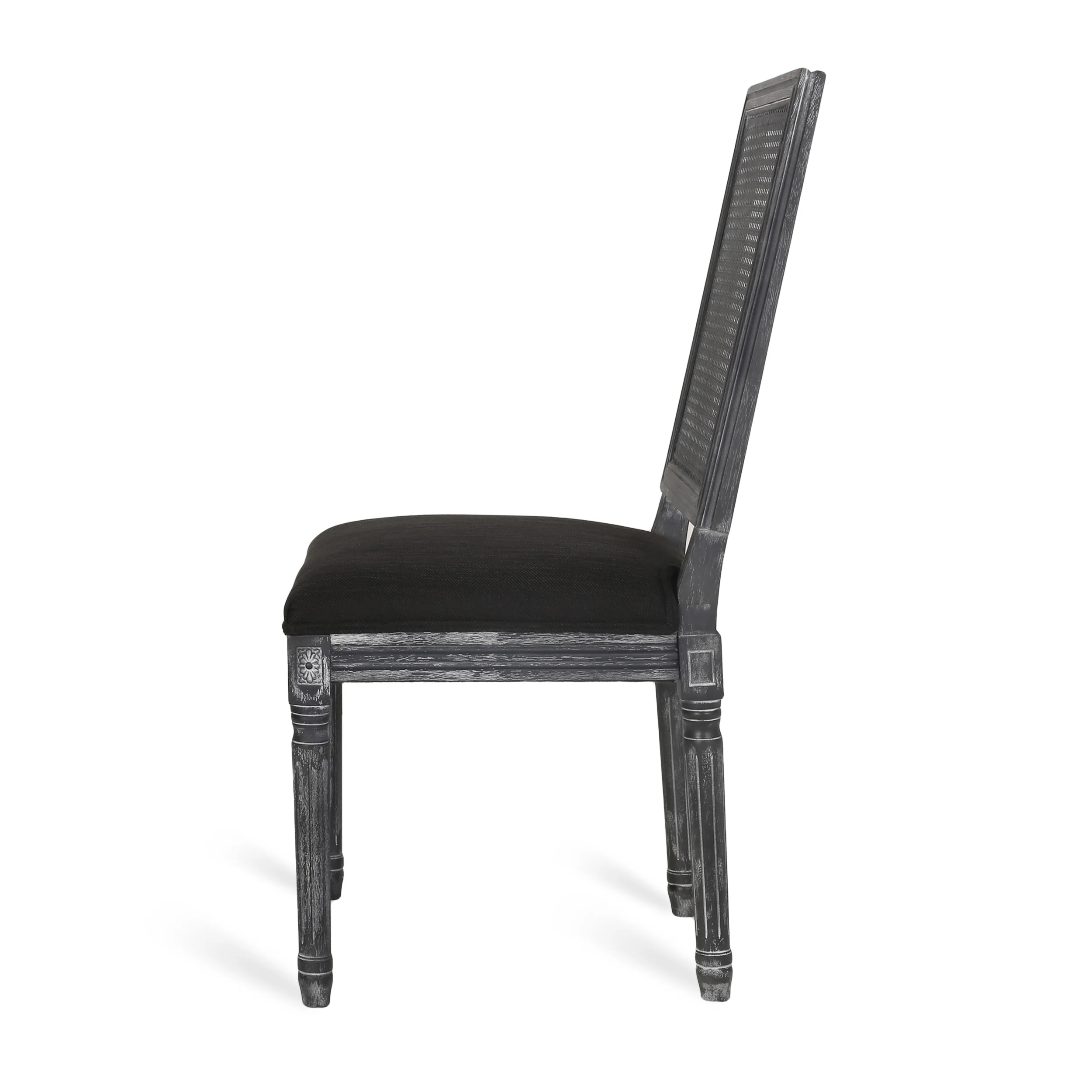 Brownell French Country Wood and Cane Upholstered Dining Chair (Set of 6) - furnishings