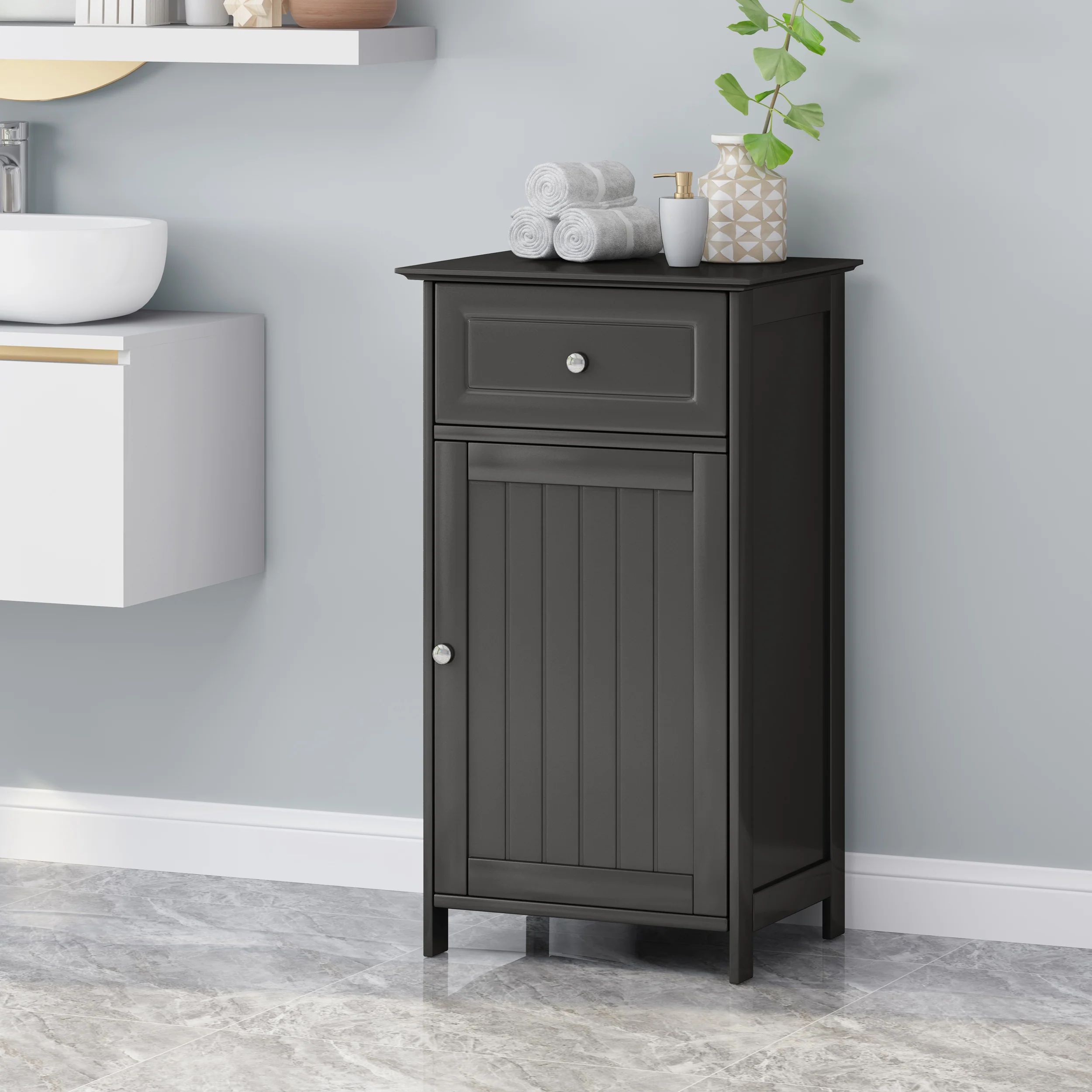 Melodi Contemporary Bathroom Storage Cabinet - furnishings