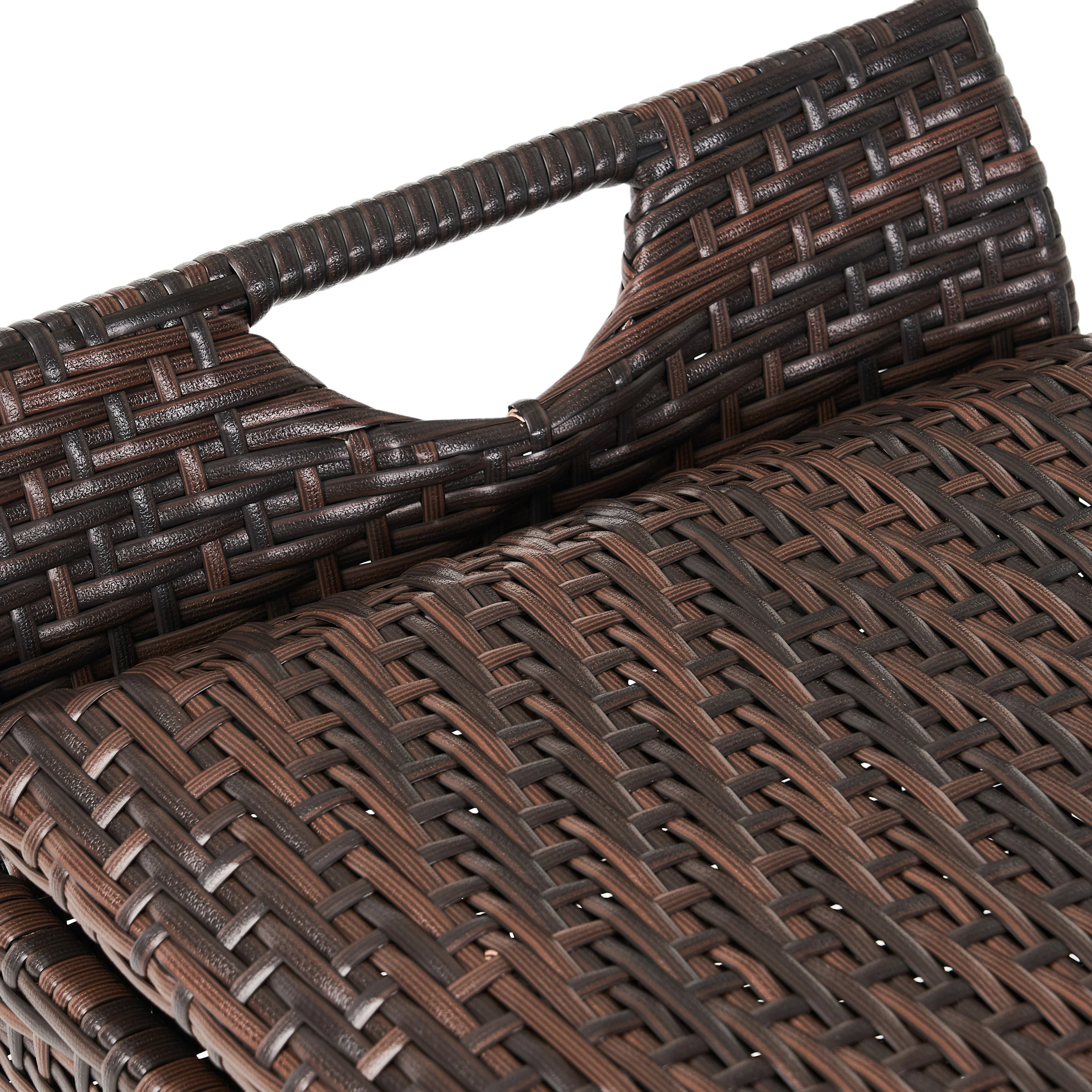 Izidora Outdoor Brown Wicker Storage Ottoman - furnbro