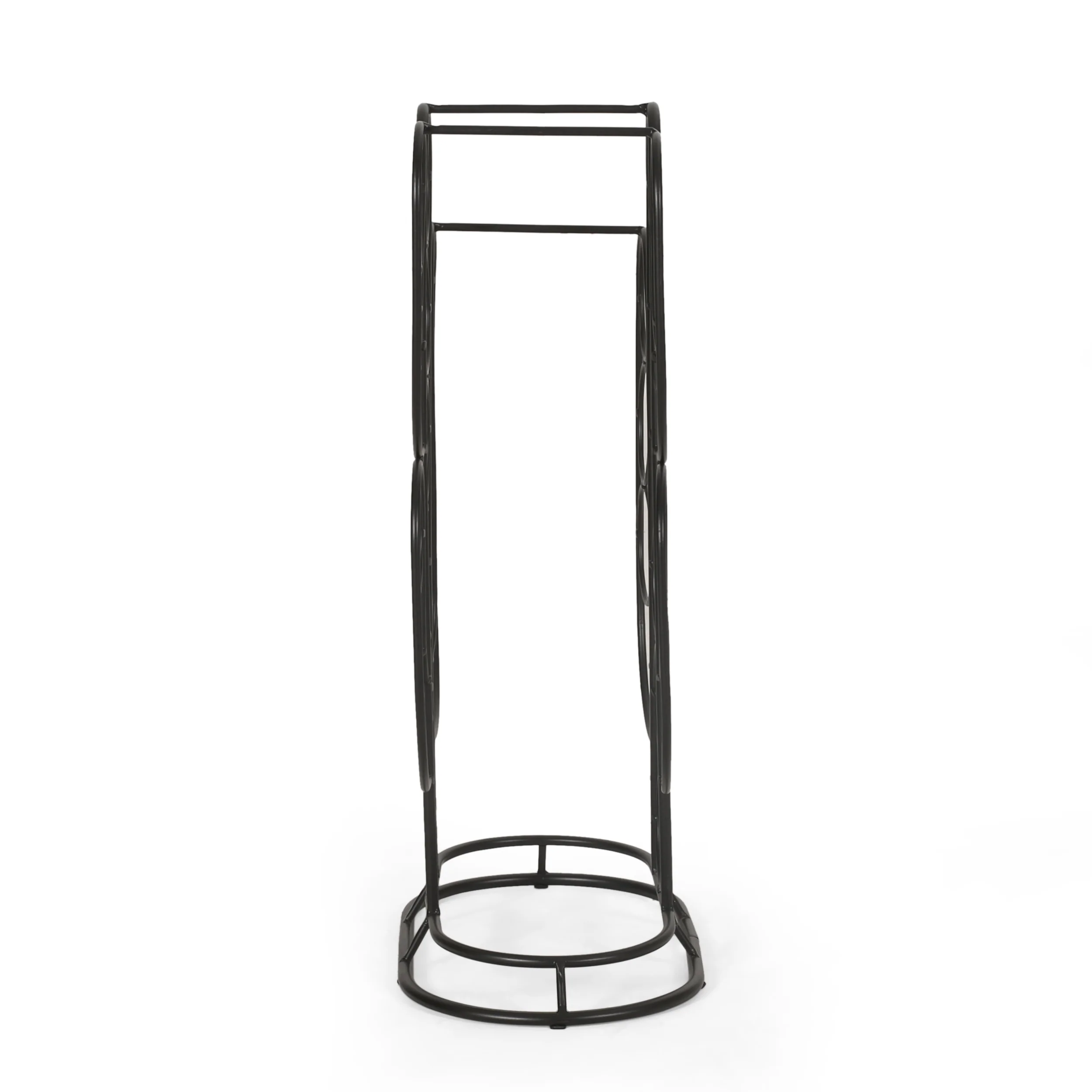 Fritsche Modern Industrial 13 Bottle Tabletop Cactus Wine Rack, Black - furnishings