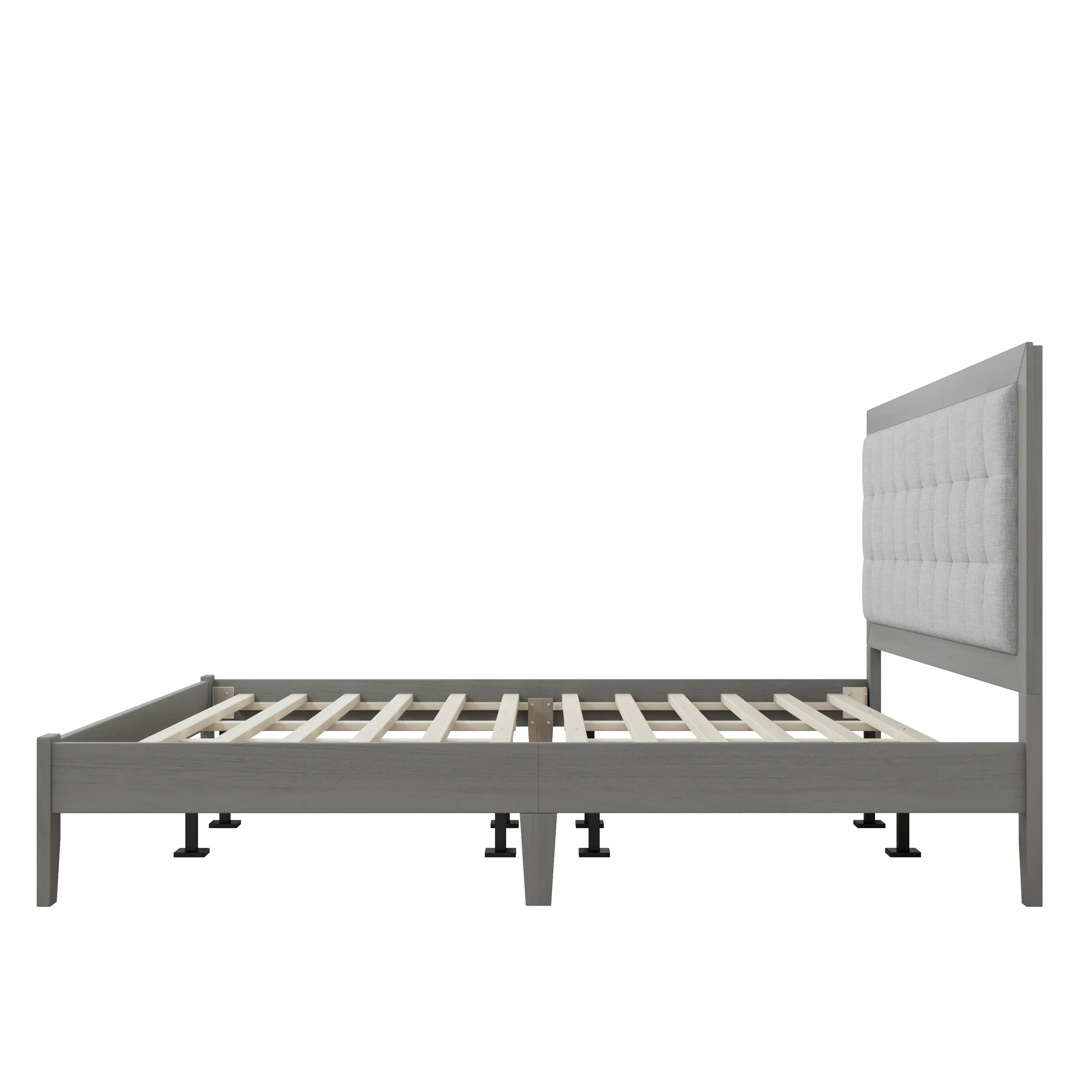 Griselda Upholstered Platform Bed with Padded Headboard - furnishings