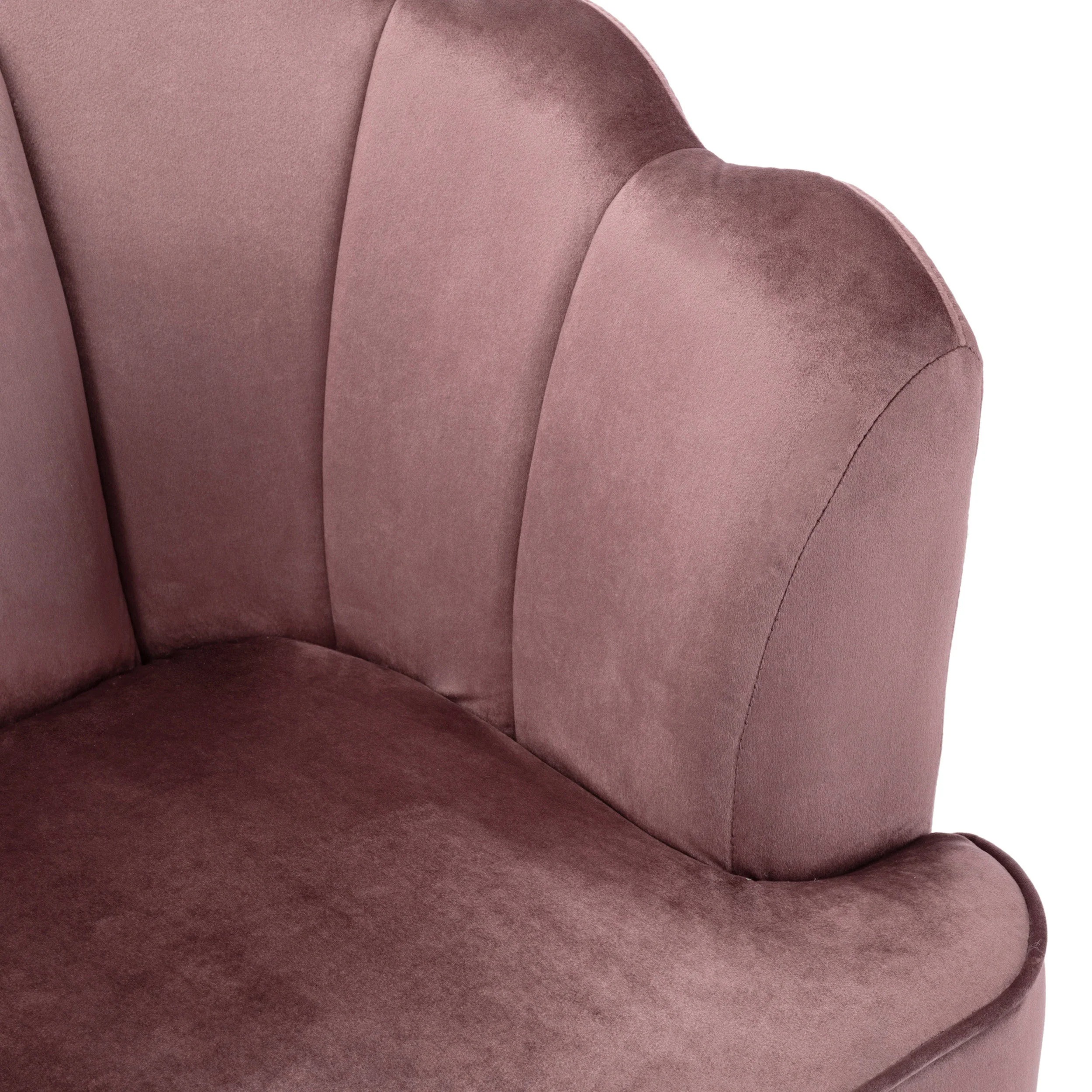 Ohnstad Modern Glam Velvet Channel Stitch 3 Seater Shell Sofa - furnishings