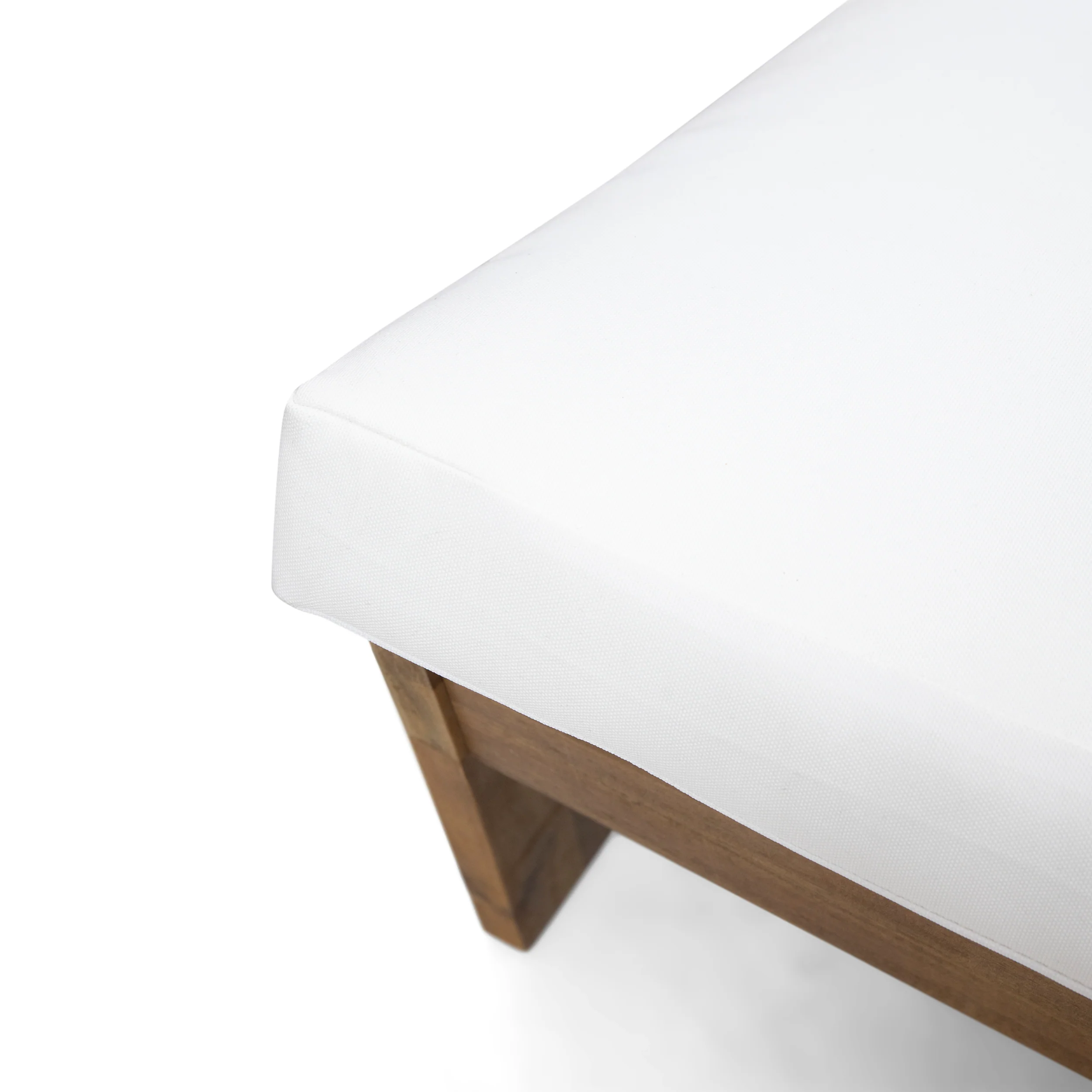 Emma Outdoor Acacia Wood Loveseat with Cushions - furnishings