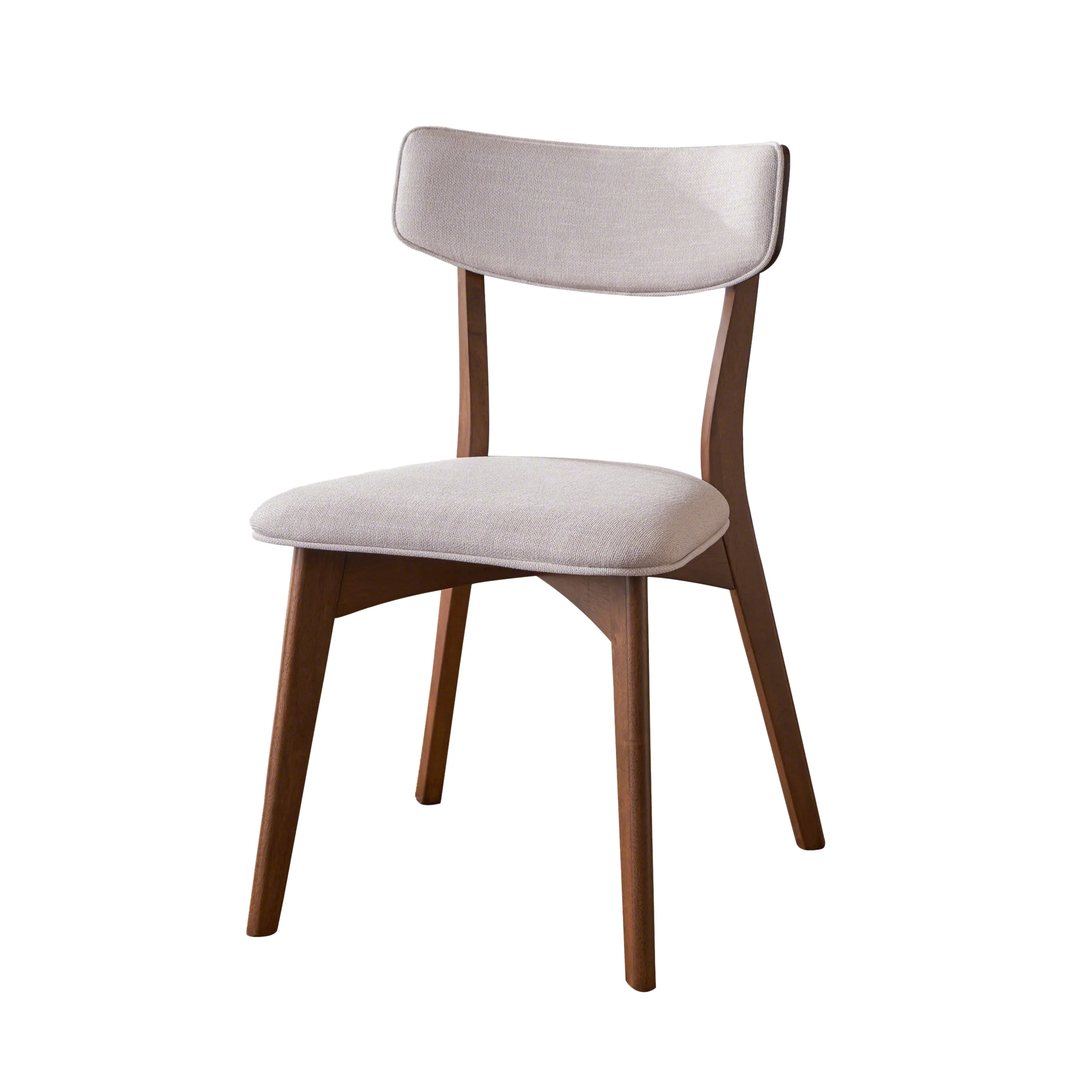 Aman Mid Century Finished 5 Piece Wood Dining Set with Fabric Chairs - furnishings