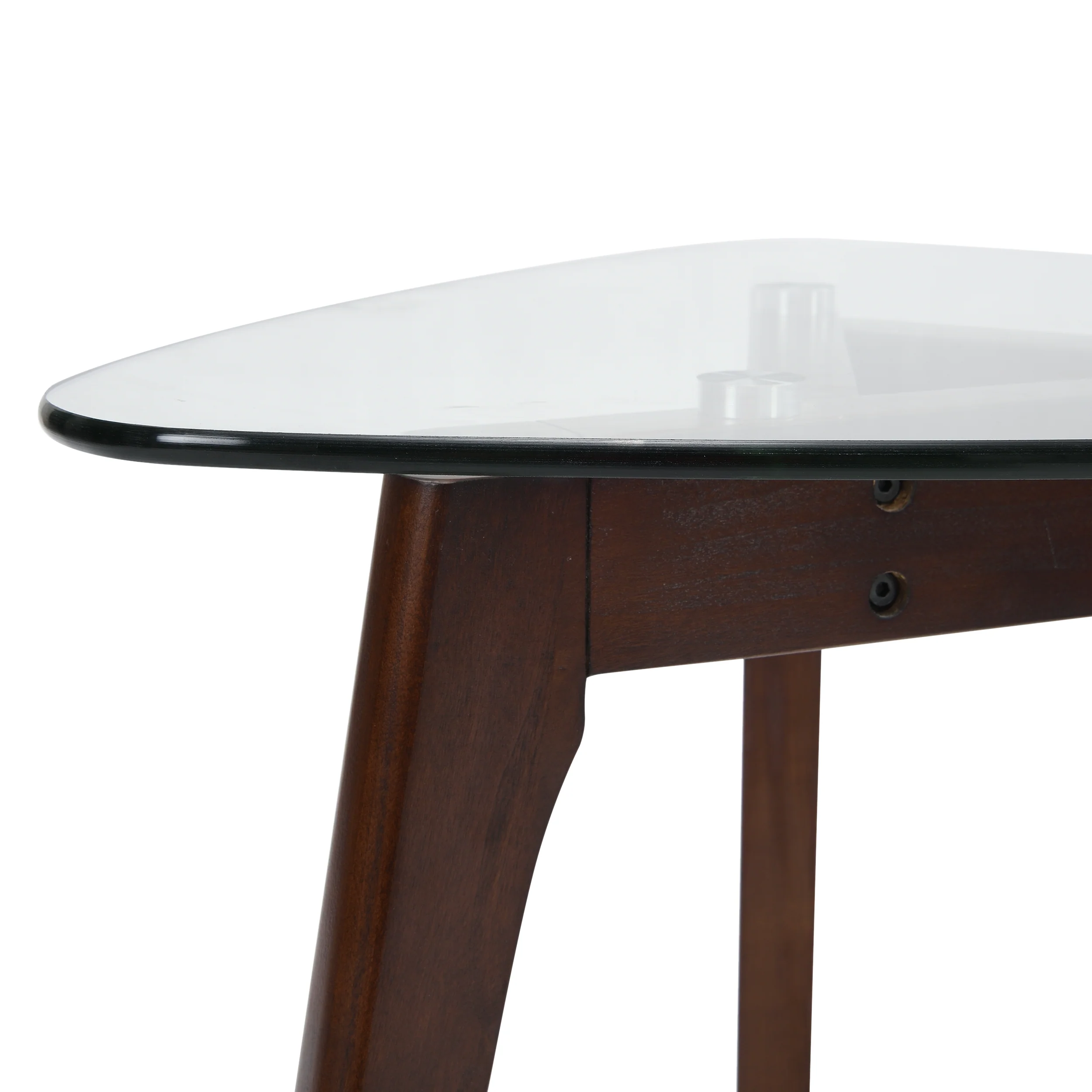 Mosier Mid-Century Modern End Table with Glass Top - furnishings