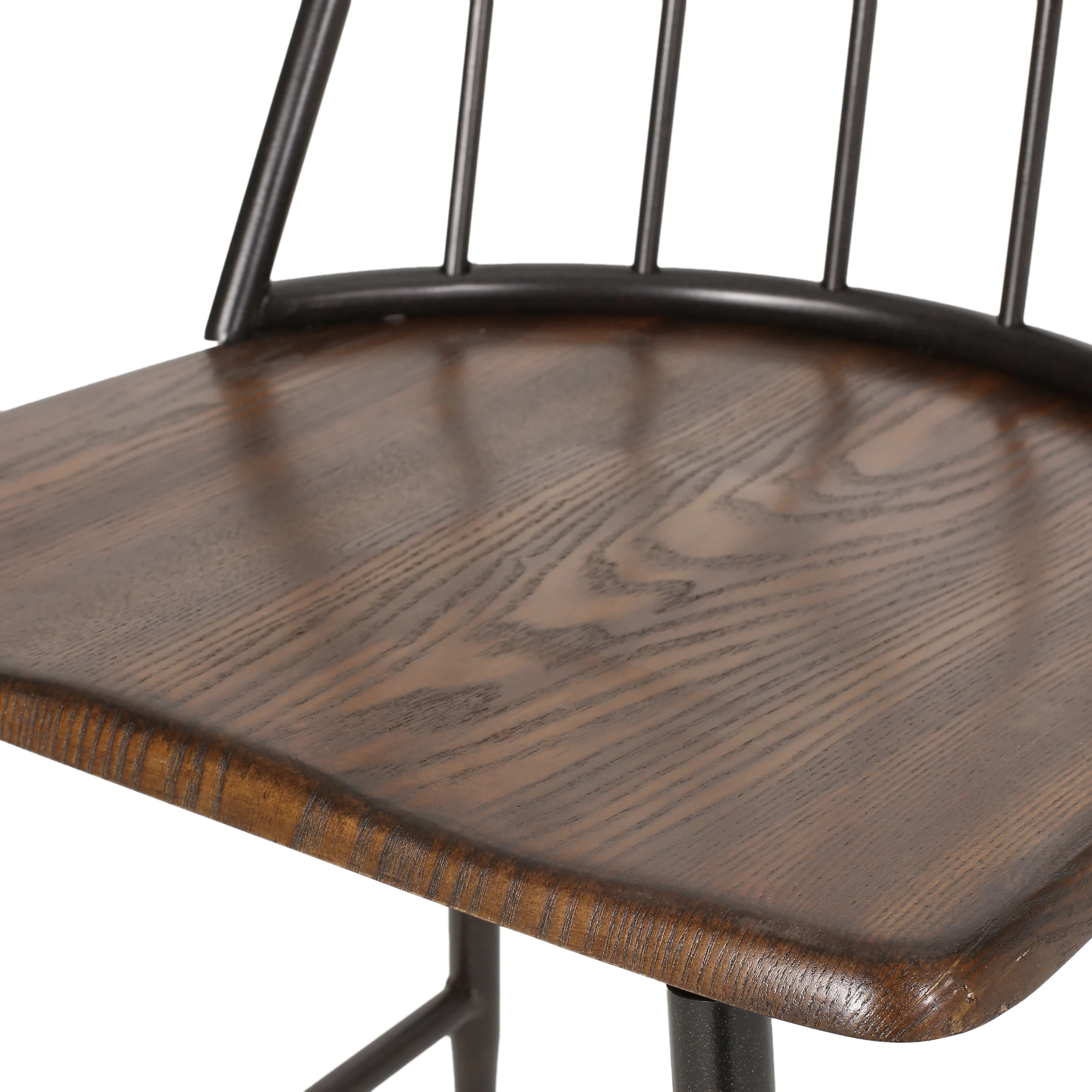 Southview Modern Industrial Iron and Wood 7 Piece Dining Table, Black and Dark Brown - furnishings
