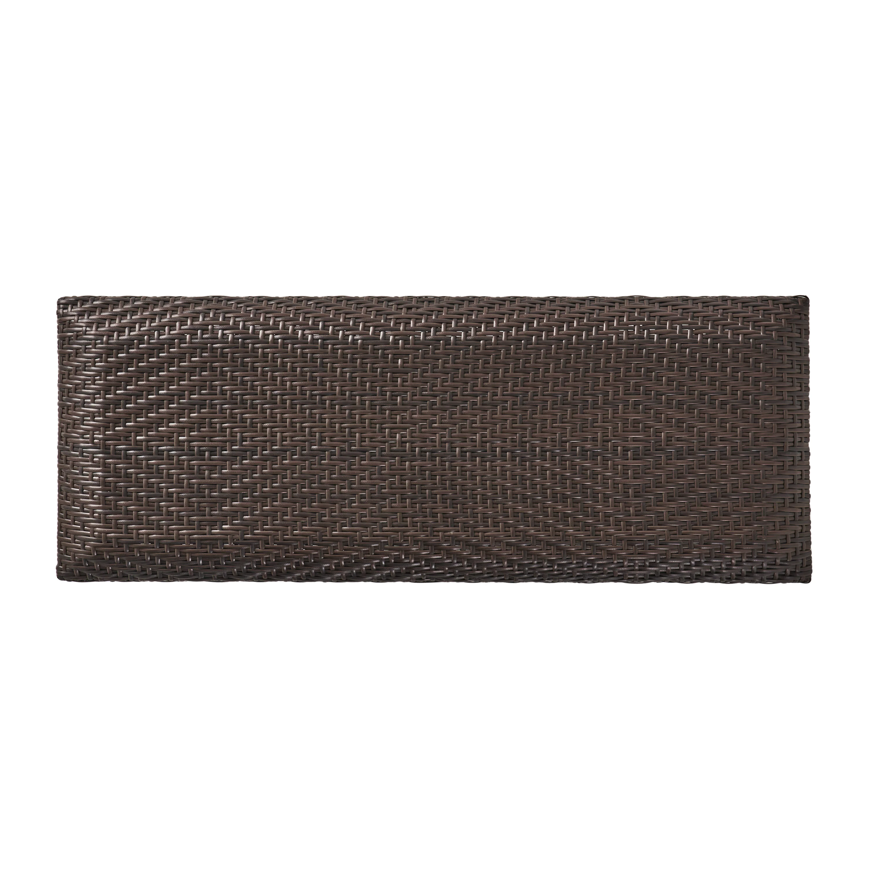 Santa Cruz Brown Wicker Storage Ottoman - furnishings