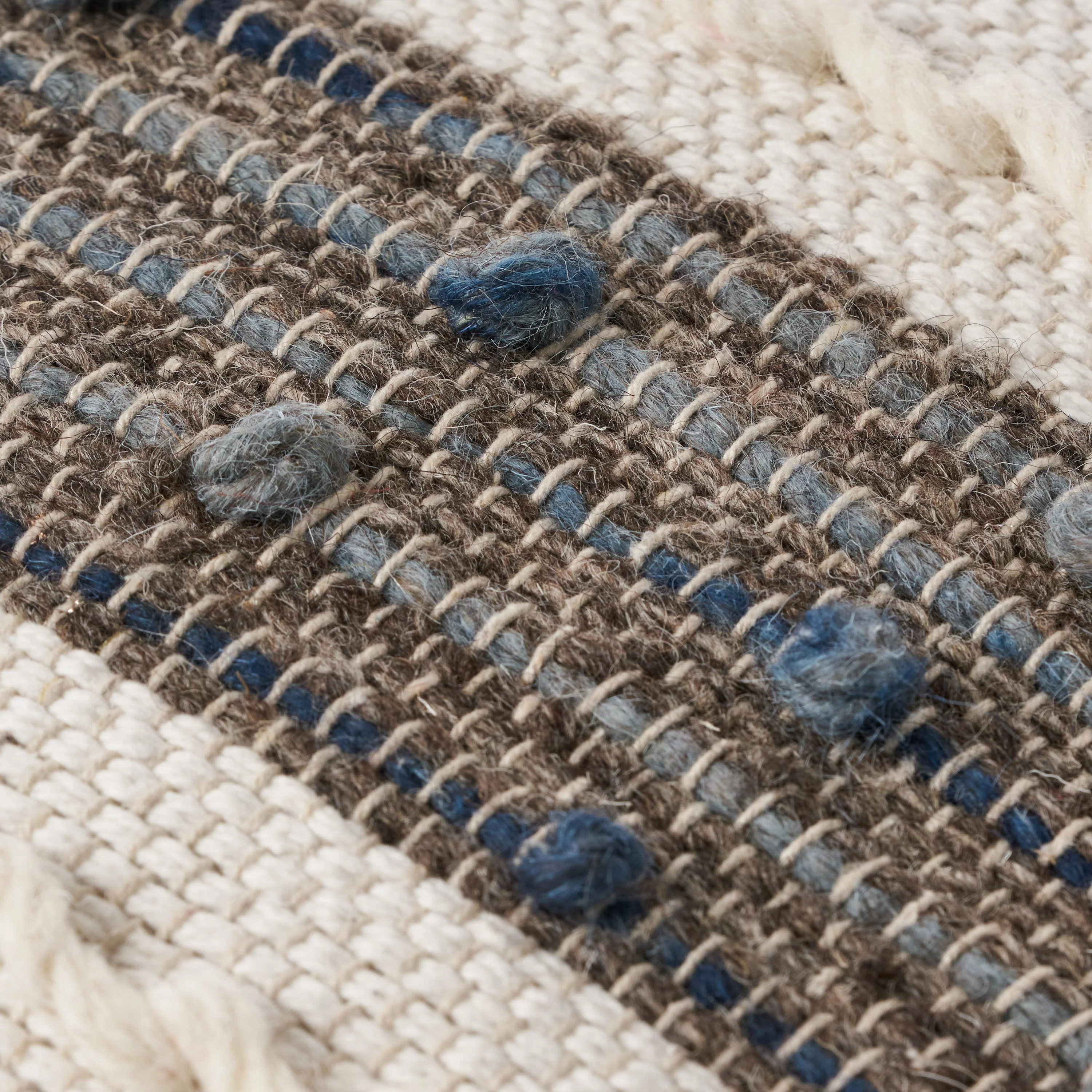 Aren Boho Wool and Cotton Ottoman Pouf - furnishings
