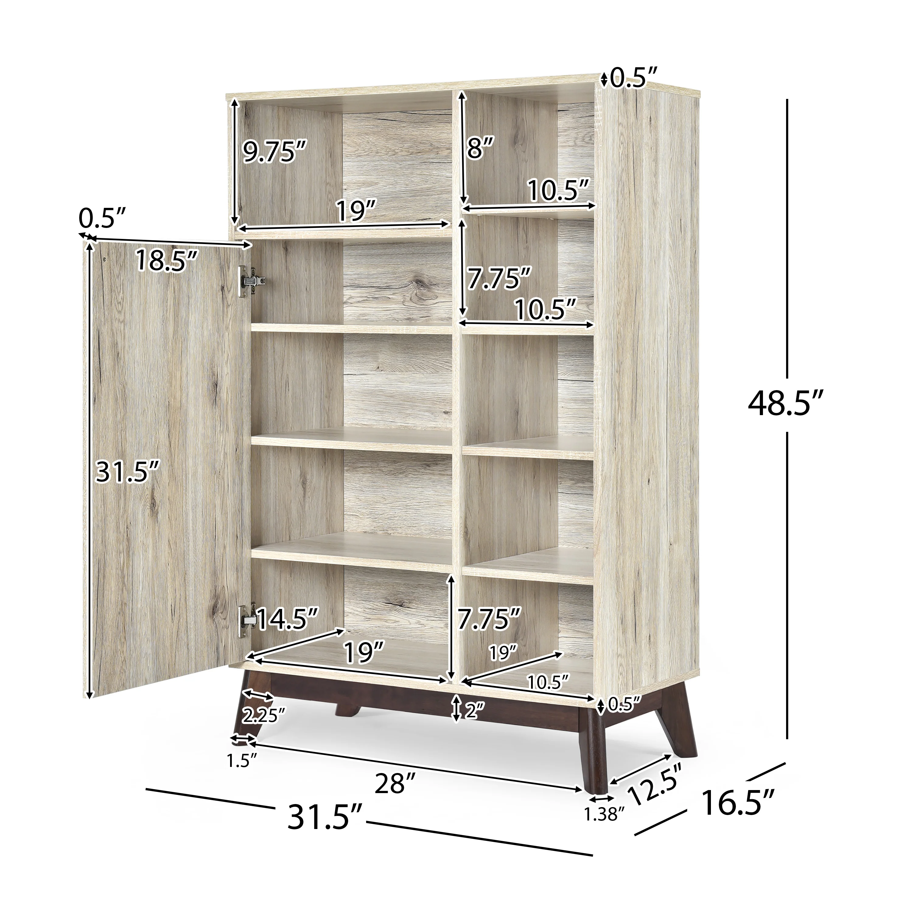 Deschutes Mid-Century Modern Multi-Functional Cabinet - furnishings