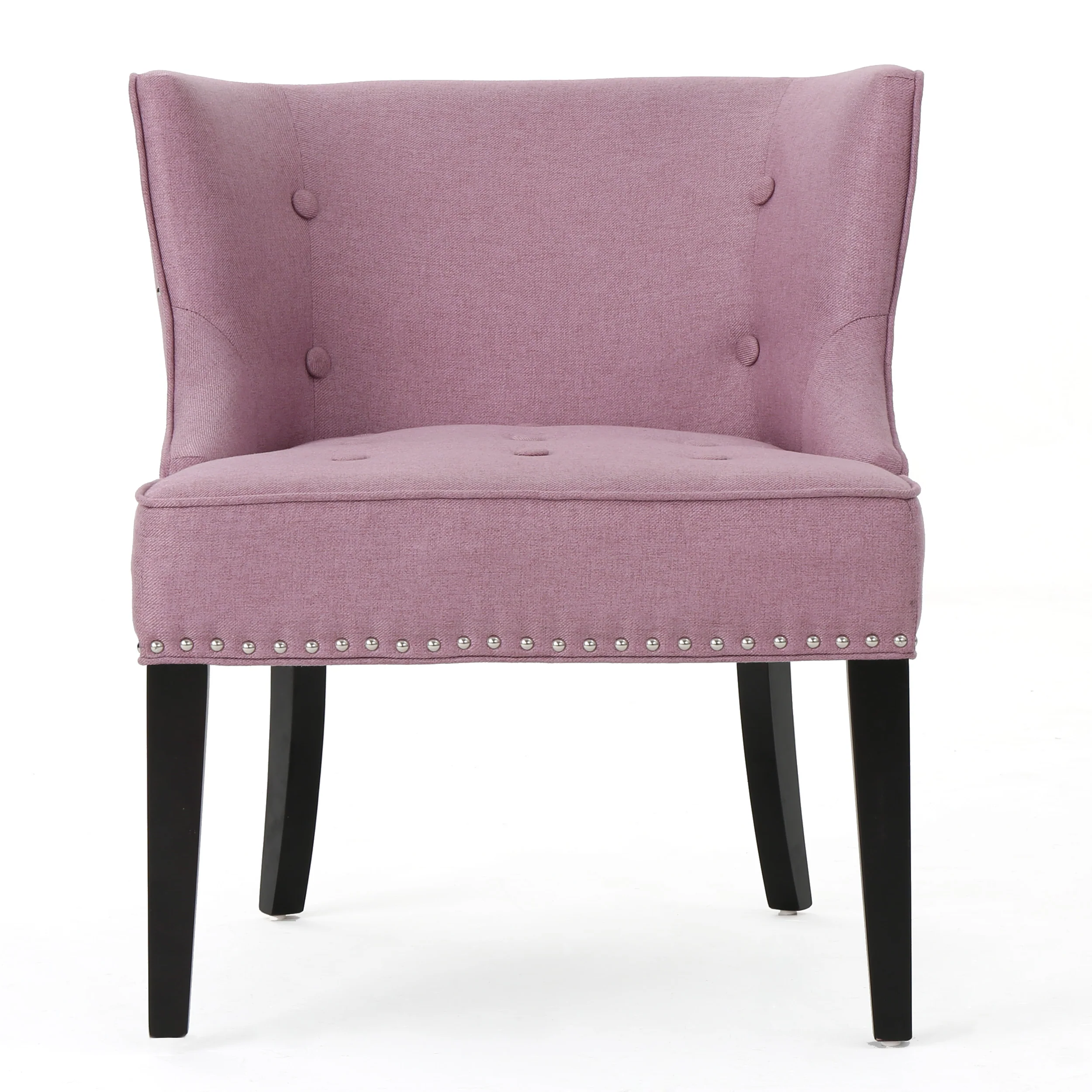 Adelina Contemporary Upholstered Accent Chair with Nailhead Trim - furnishings