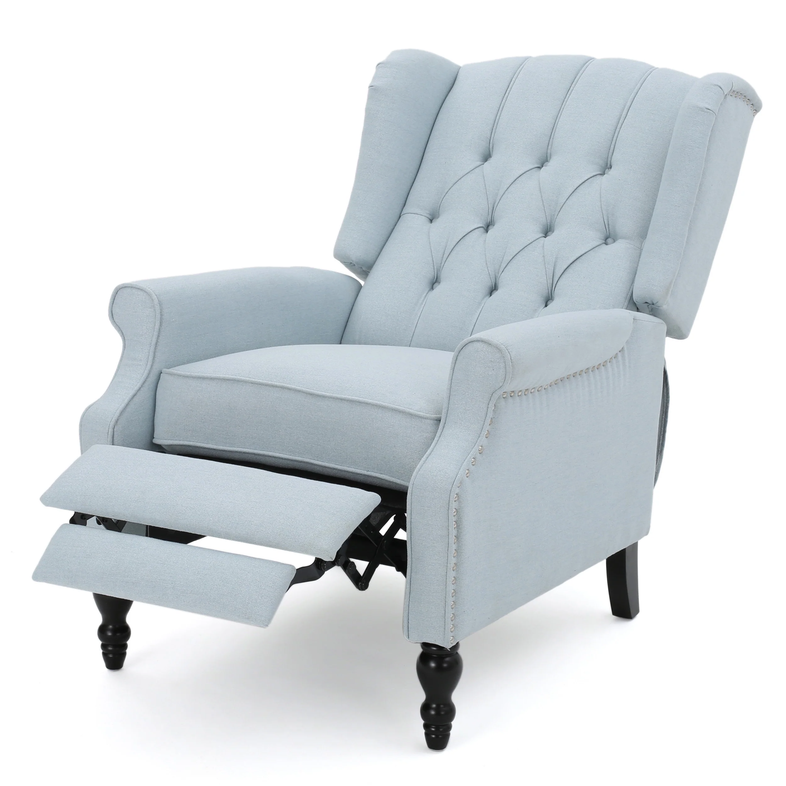 Elizabeth Contemporary Tufted Fabric Recliner (Set of 2) - furnishings